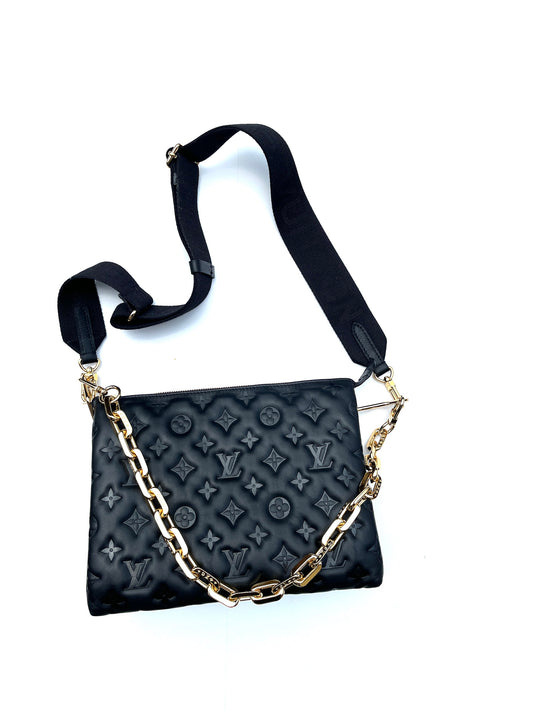 Louis Vuitton Coussin Black Embossed Leather PM Bag