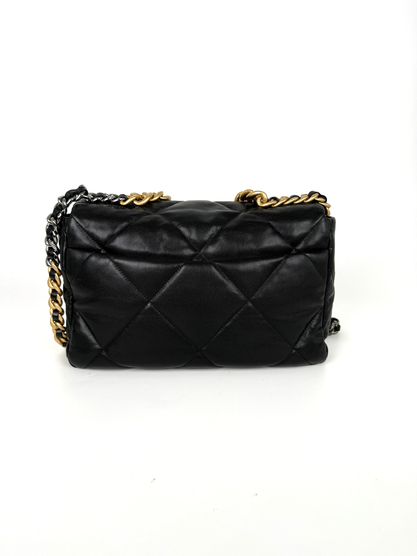 CHANEL 19 2020 Large Black Quilted Gold Hardware Flap Bag