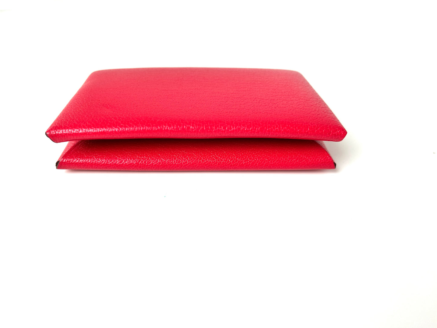 New HERMES Calvi Card Holder Case Rose Extreme Pink Chèvre Chamkila