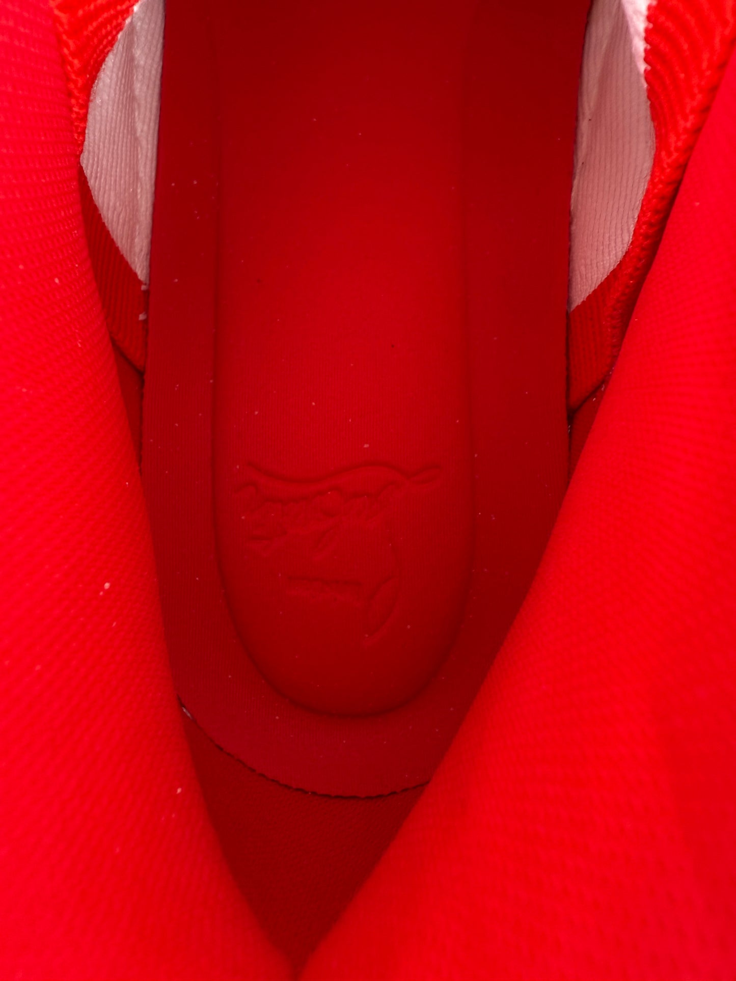 CHRISTIAN LOUBOUTIN Men's White Red Astroloubi Spike Mid Top Leather Sneakers 42, 9US NIB