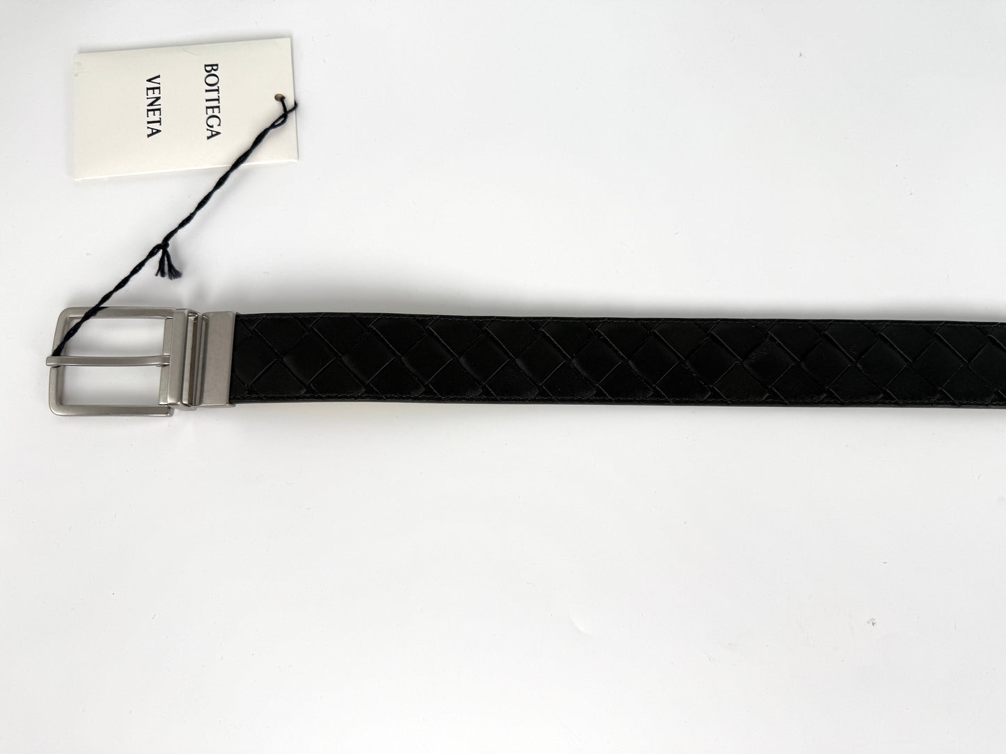 Bottega Veneta Instrecciato Dark Green Reversible Woven Leather 90 36 New with tags