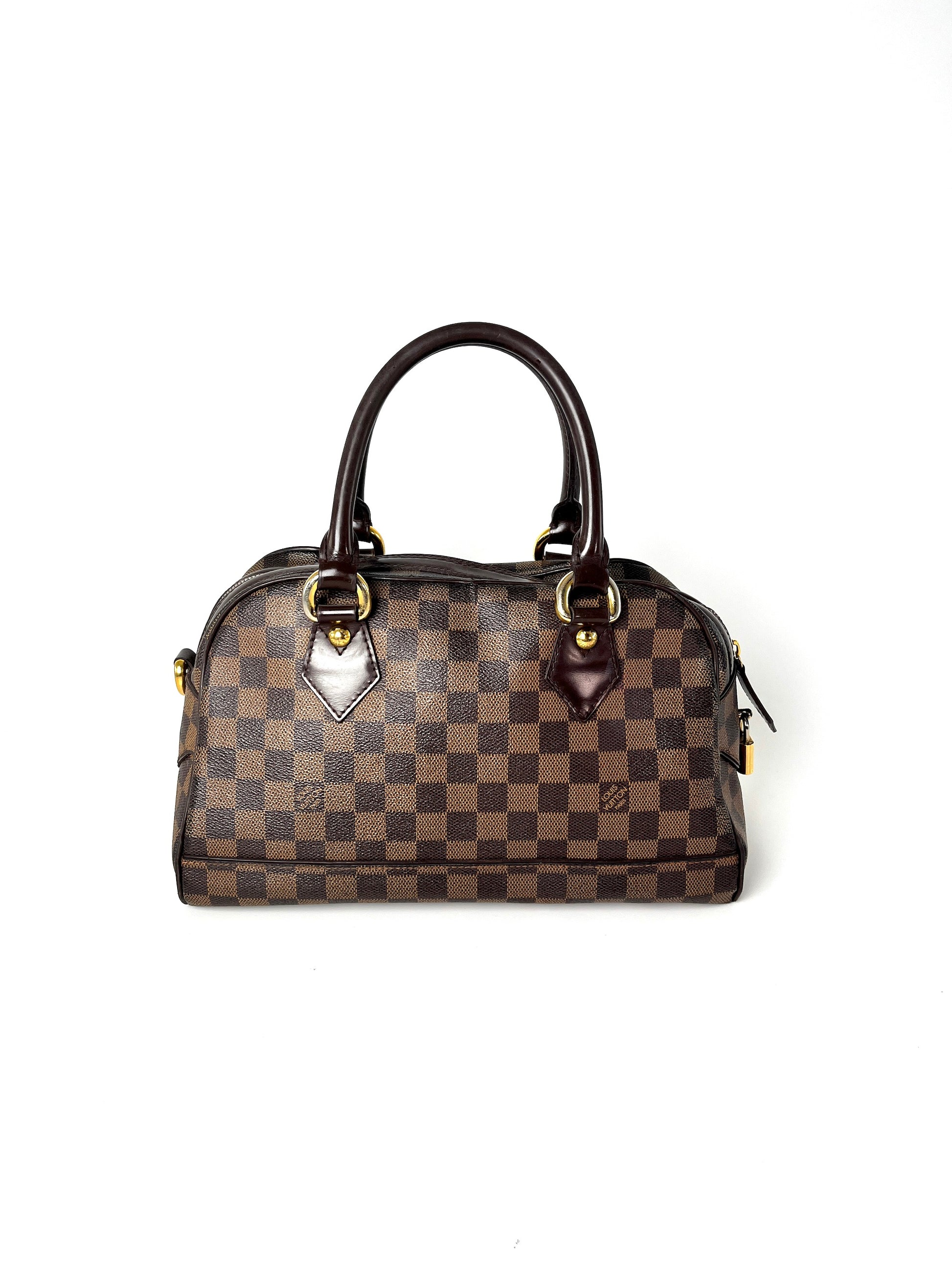 Louis Vuitton Duomo Boston Damier Ebene Bowler Satchel Bag