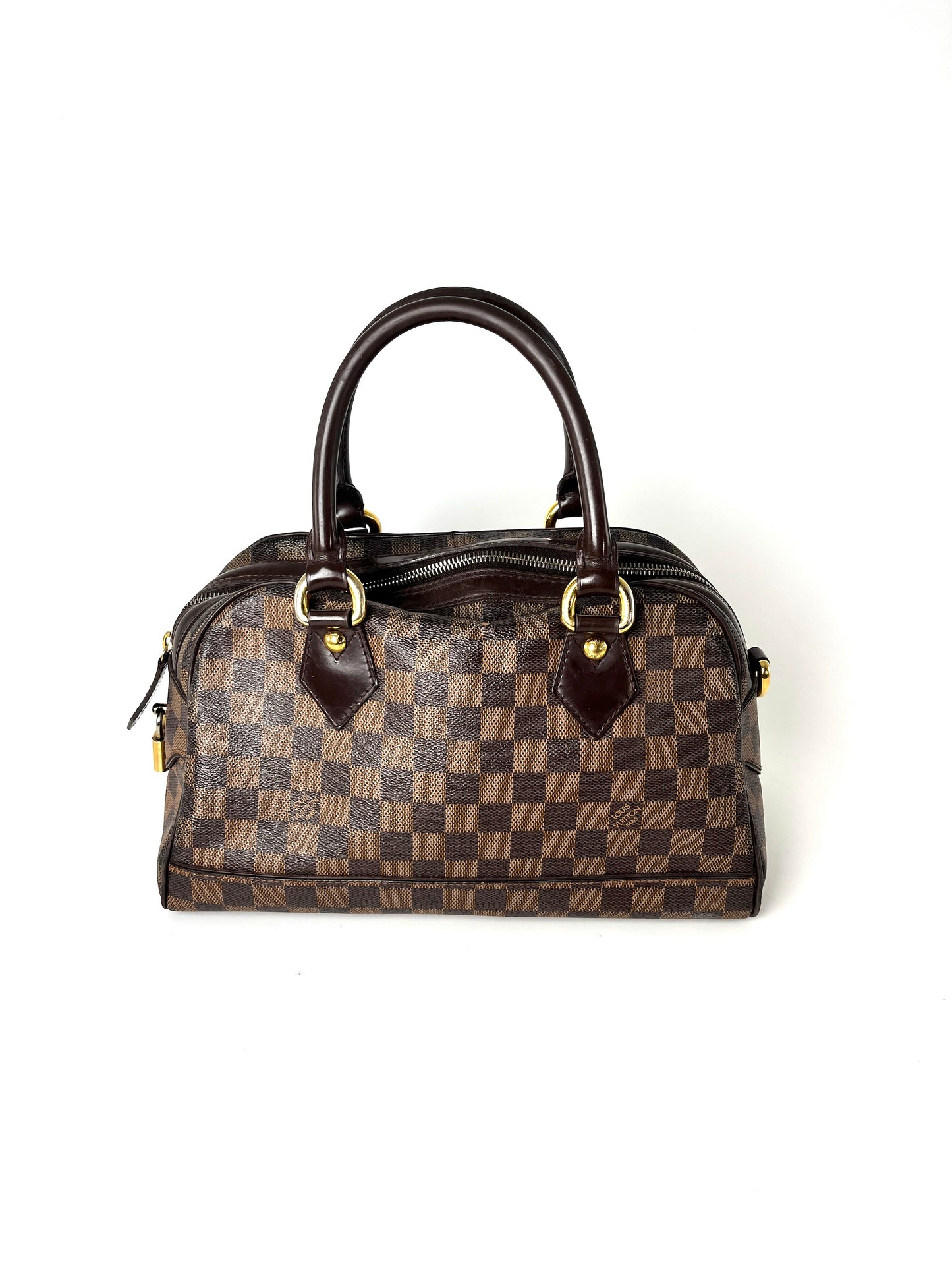 Louis Vuitton Duomo Boston Damier Ebene Bowler Satchel Bag