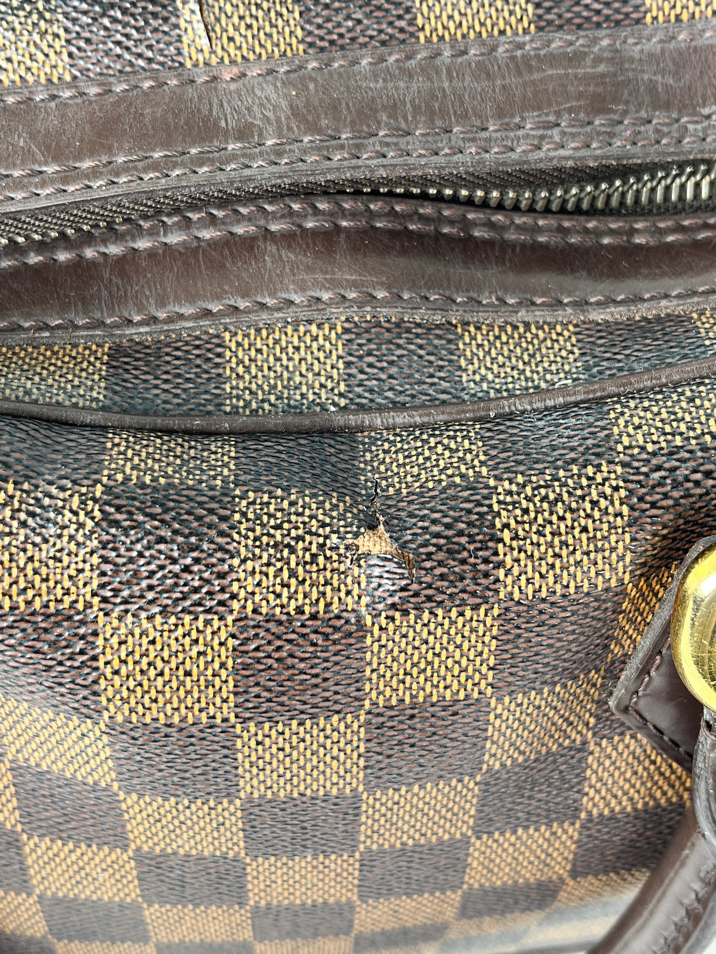 Louis Vuitton Duomo Boston Damier Ebene Bowler Satchel Bag