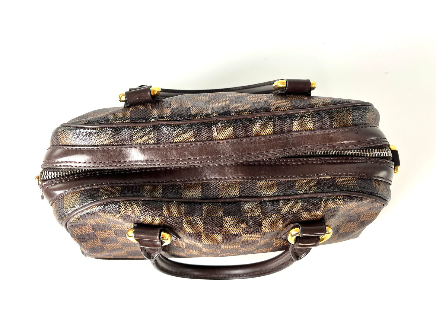 Louis Vuitton Duomo Boston Damier Ebene Bowler Satchel Bag