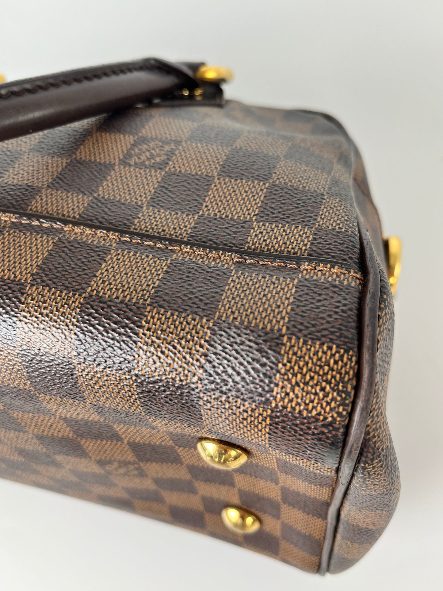 Louis Vuitton Duomo Boston Damier Ebene Bowler Satchel Bag