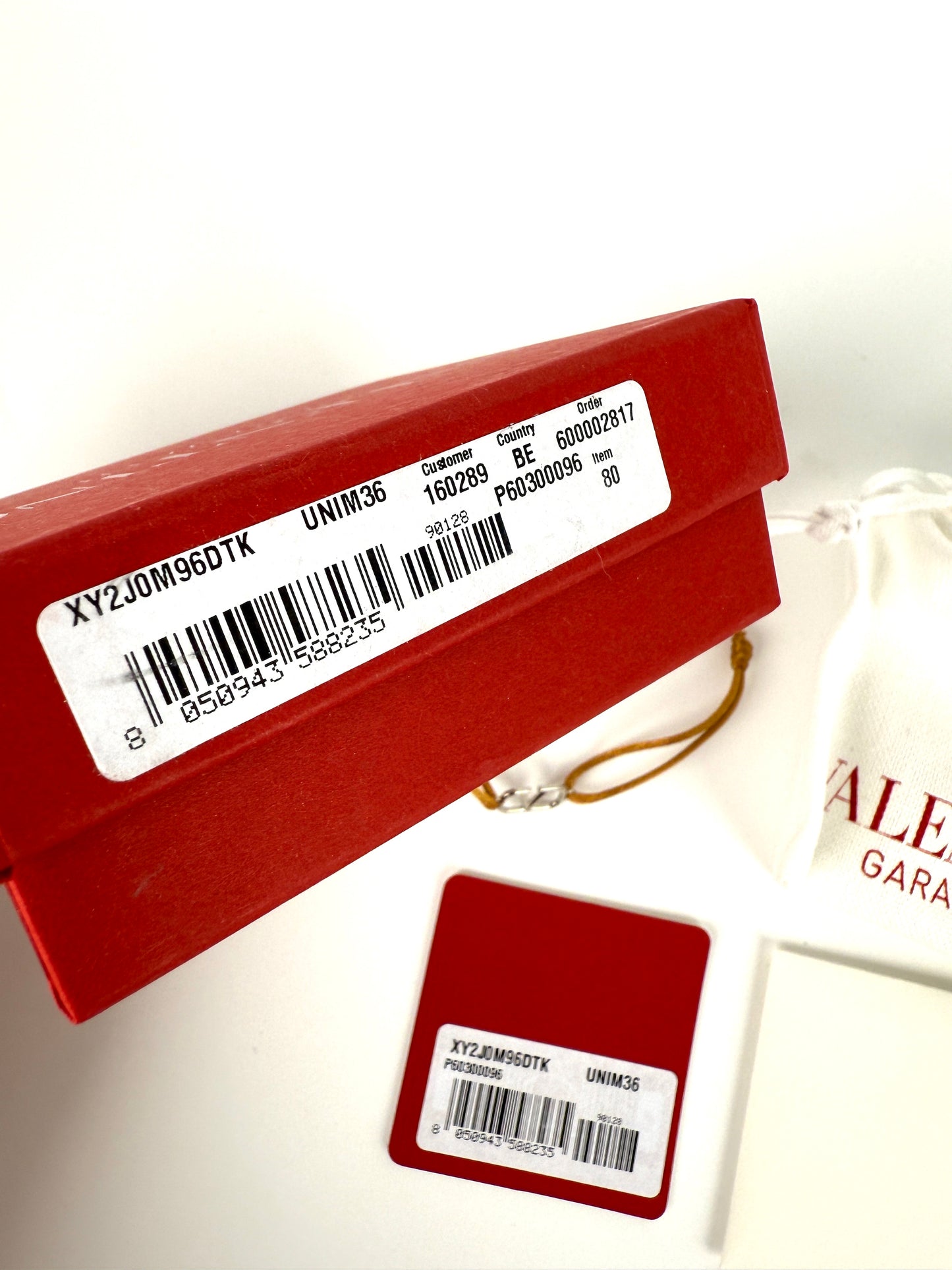 VALENTINO VLogo Signature Cotton Cord Golden Yellow Bracelet