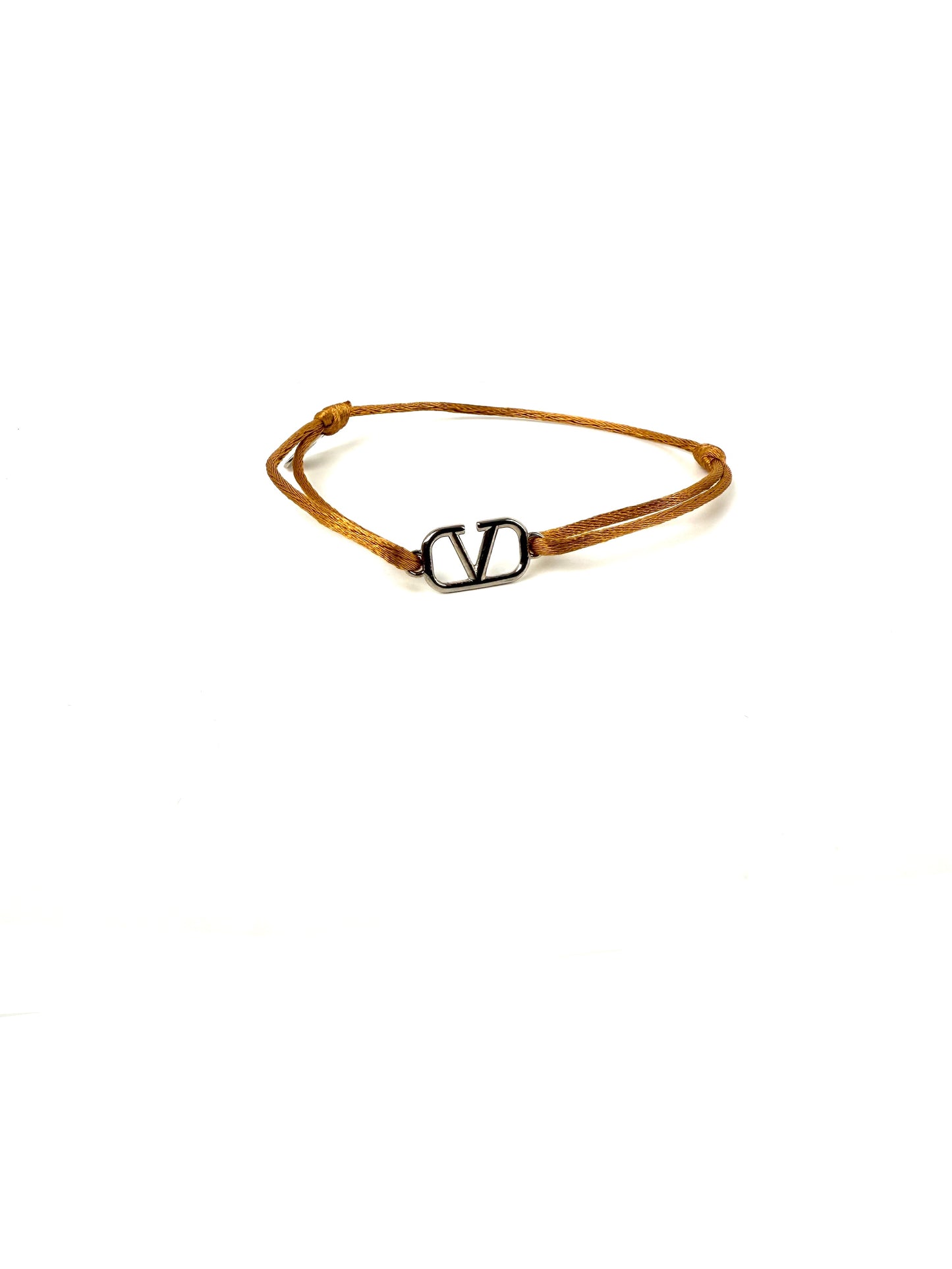 VALENTINO VLogo Signature Cotton Cord Golden Yellow Bracelet