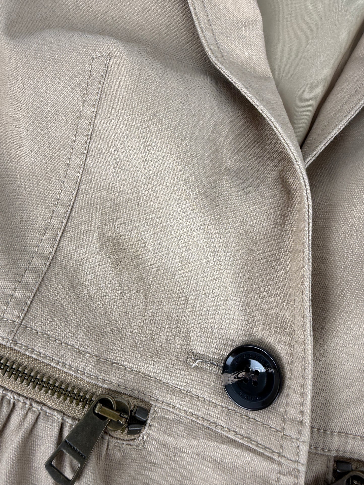 BURBERRY Brit Beige Cotton Short Blazer Jacket 10 44
