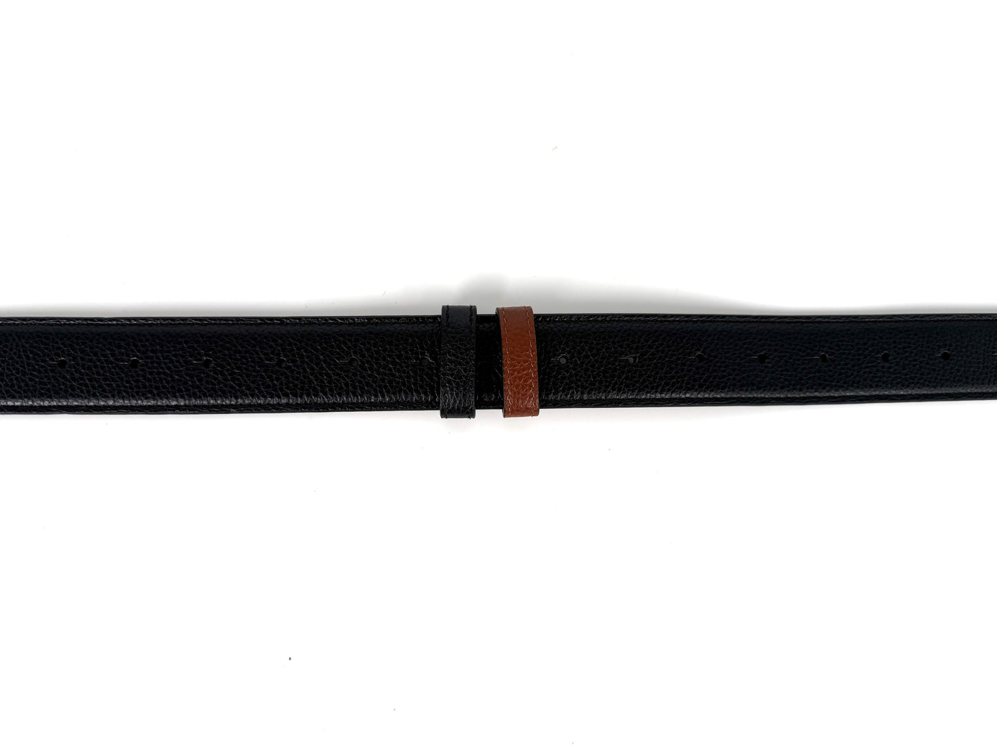 BALENCIAGA Black Brown Reversible BB Logo Leather Belt 85 34