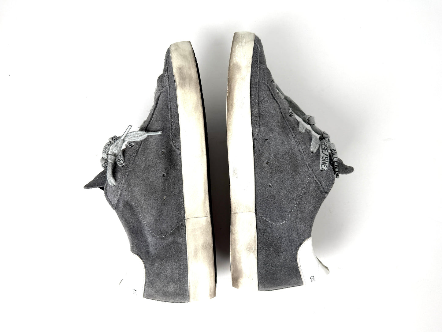 Golden Goose Superstar Gray Pink Glitter Low Top Sneakers 38 8
