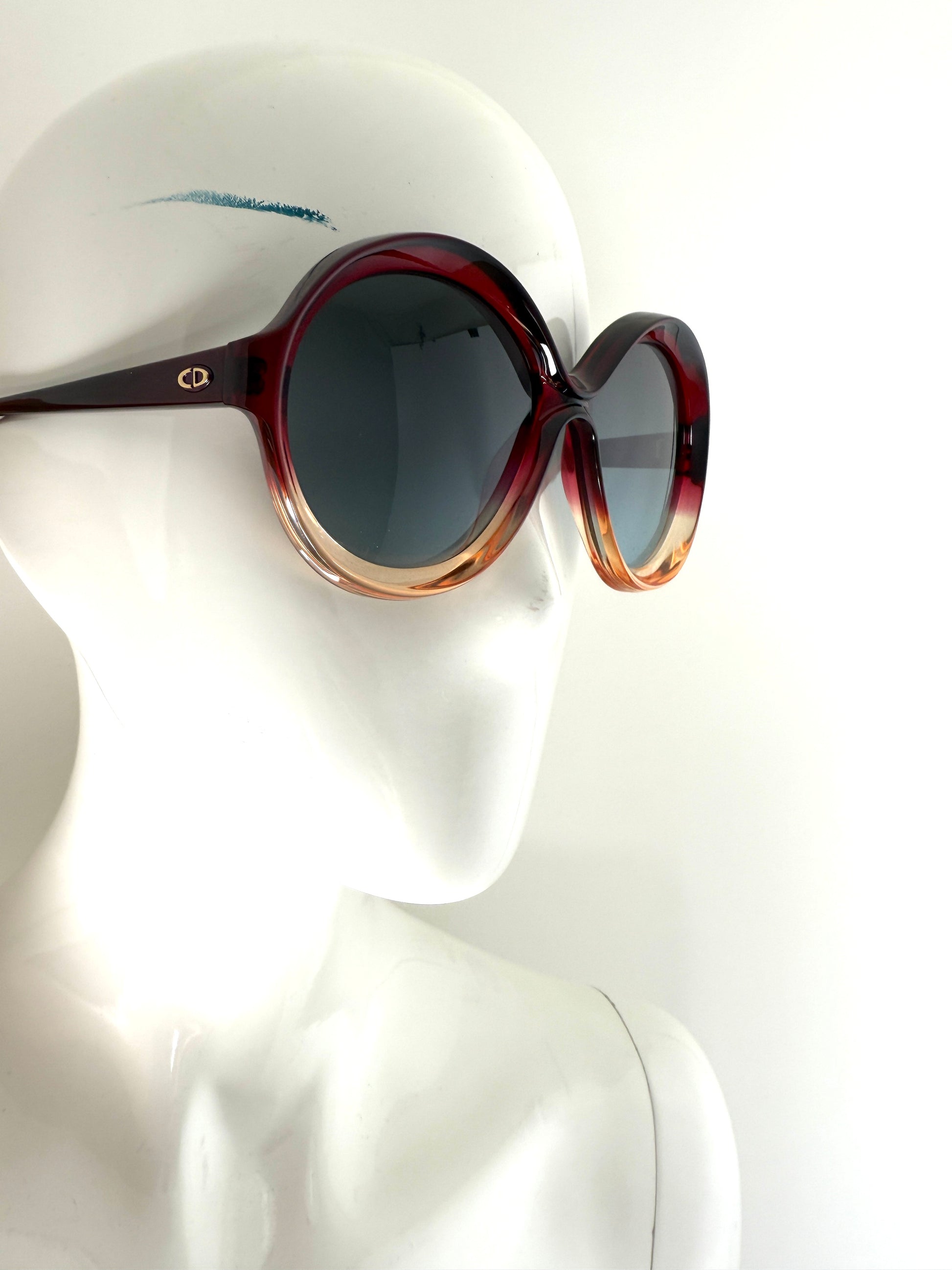 Christian Dior Bianca Oversized Oval 0T517 Round Optyl Acetate Sunglasses