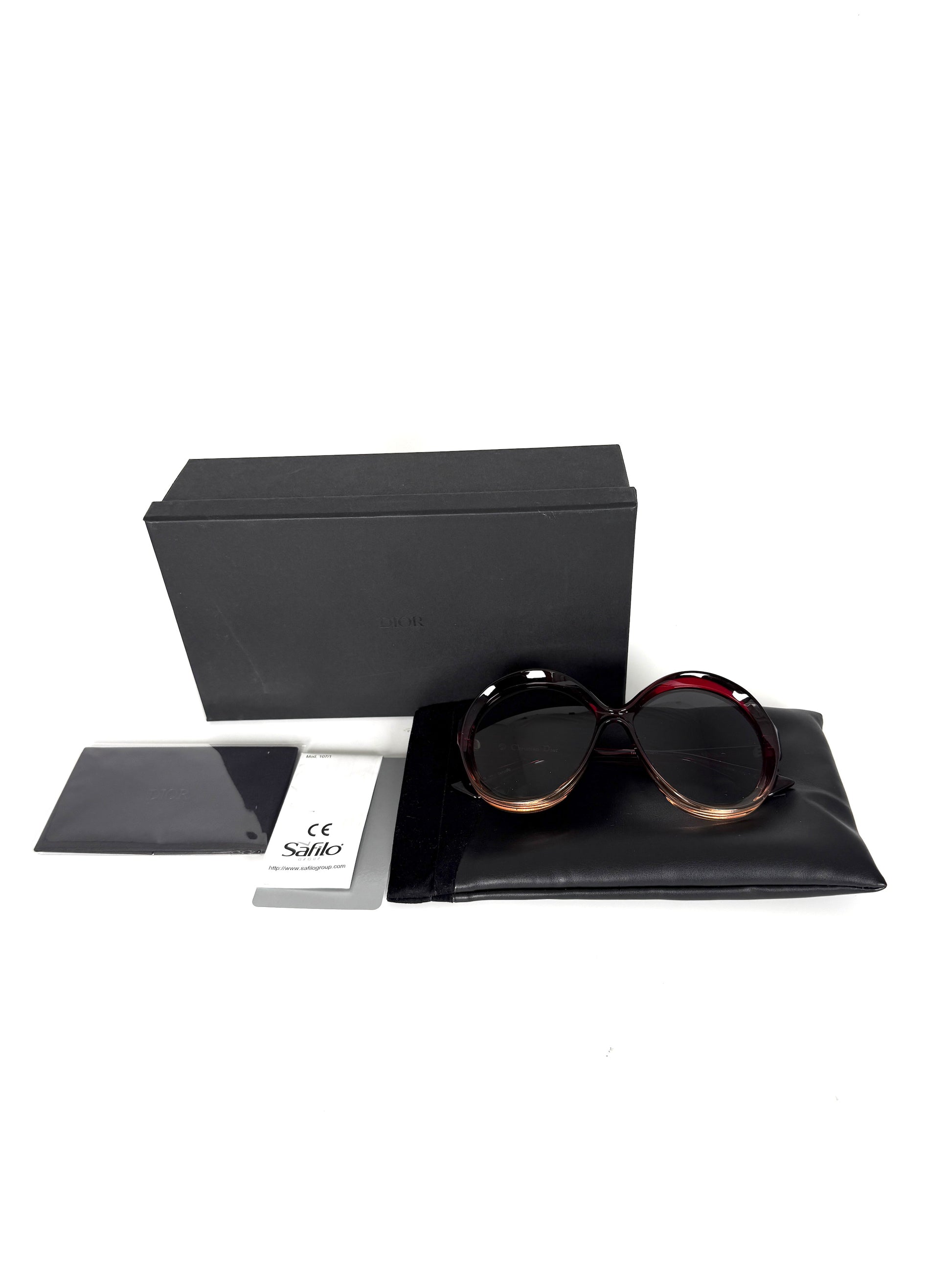 Christian Dior Bianca Oversized Oval 0T517 Round Optyl Acetate Sunglasses