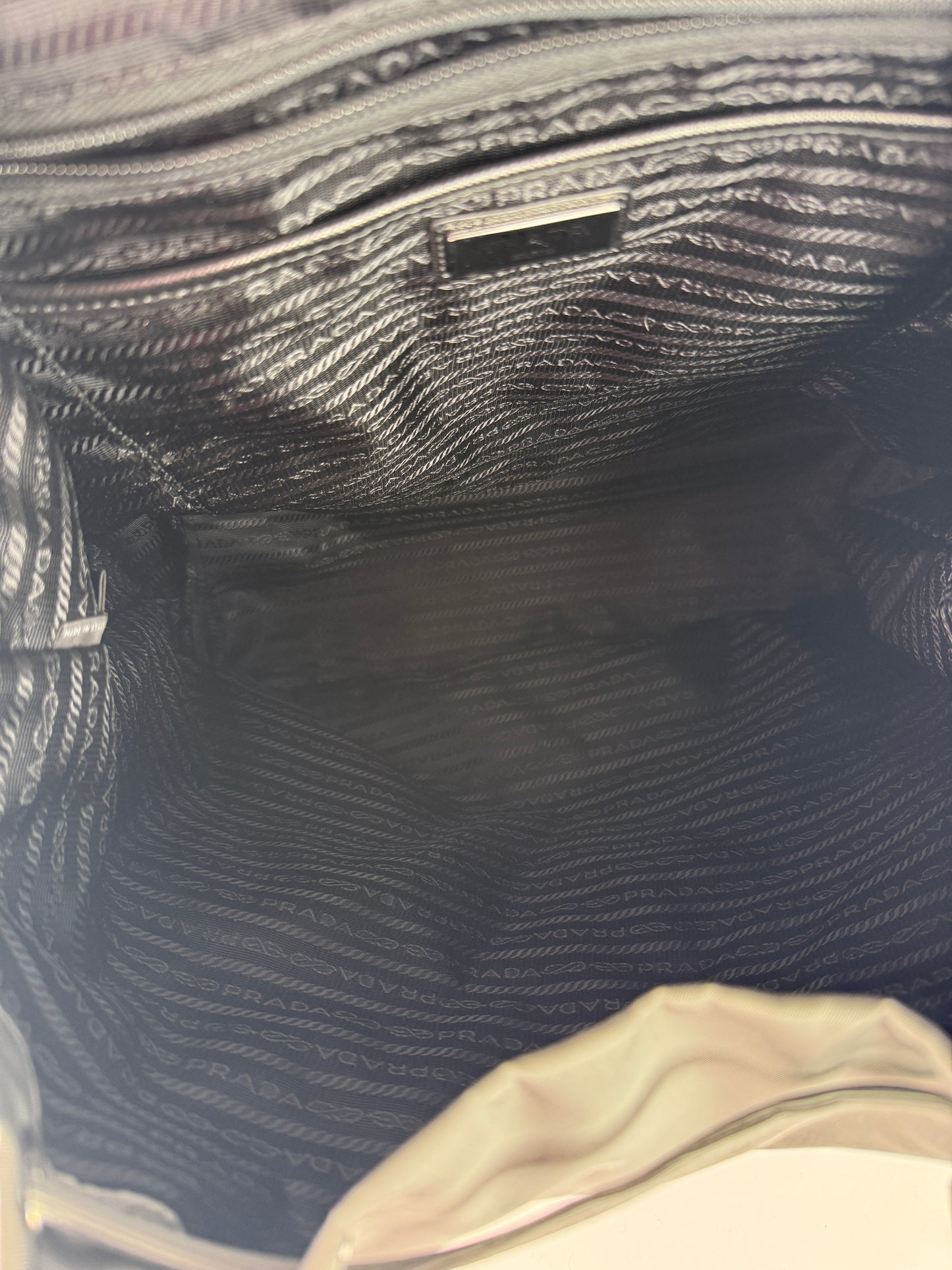 Prada Gray Re-Nylon Zaino in Tessuto 2025 Backpack with Shoulder Strap