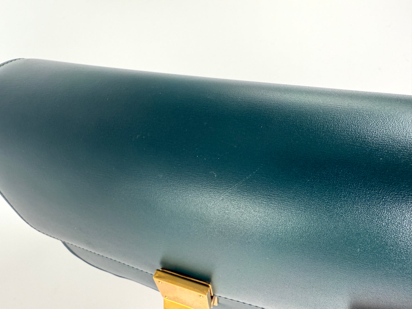 Celine Box Calfskin Amazon Green Classic Medium Crossbody Flap Bag