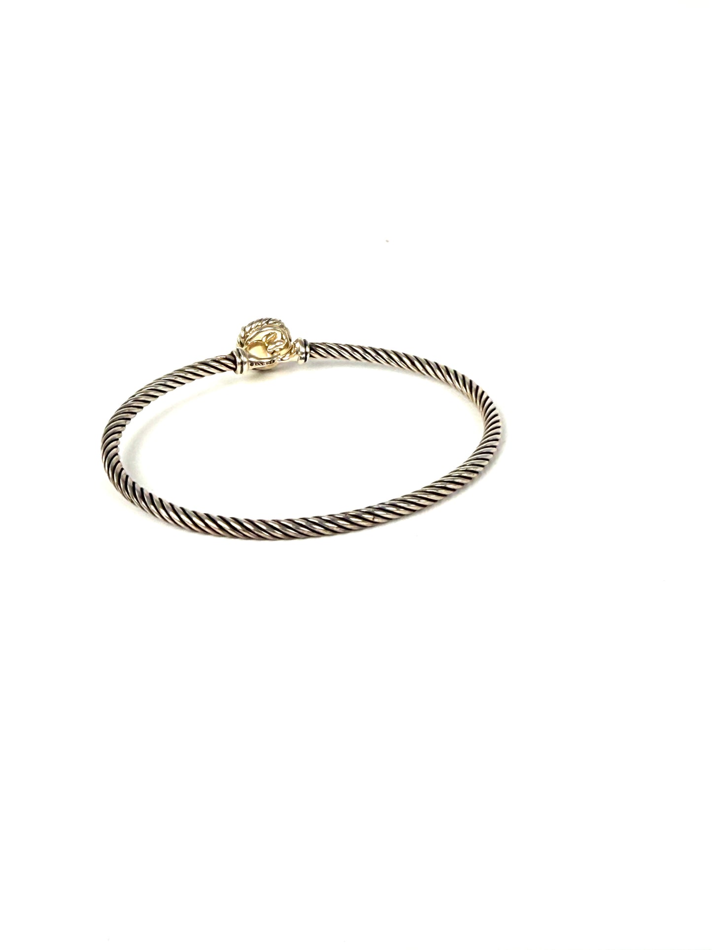 David Yurman Petite Chatelaine Amethyst 3mm Cuff Sterling Silver Bangle Bracelet S