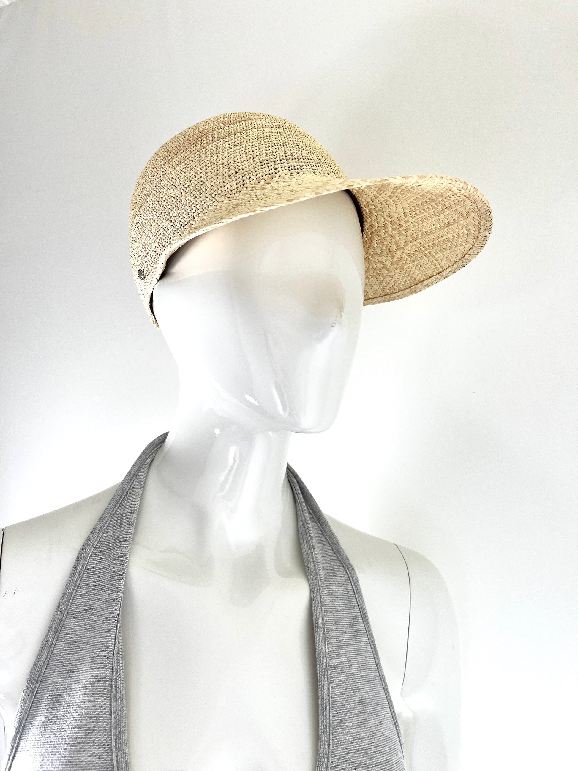 HERMES Casquette Tanzanie Natural Straw Cap Hat 58 Summer cap how to prevent wrinkles