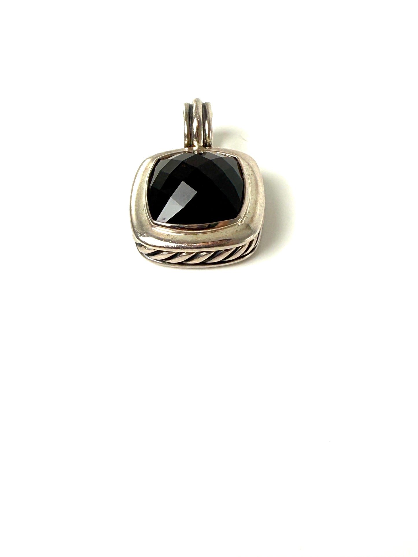David Yurman Albion Onyx Sterling Silver Enhancer Pendant