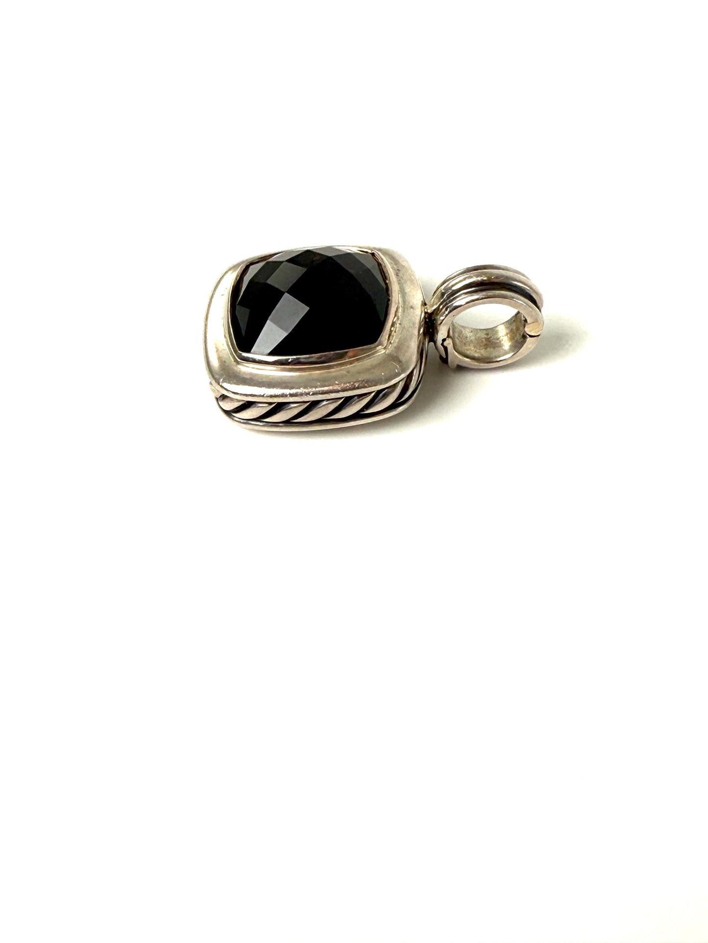 David Yurman Albion Onyx Sterling Silver Enhancer Pendant