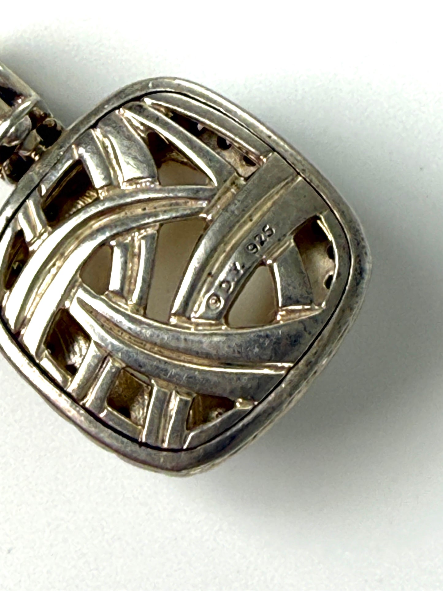 David Yurman Albion Moon Quartz Diamond Sterling Silver Enhancer Pendant