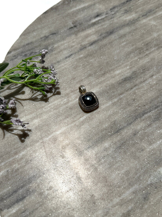 David Yurman Albion Hematite Diamond Sterling Silver Enhancer Pendant