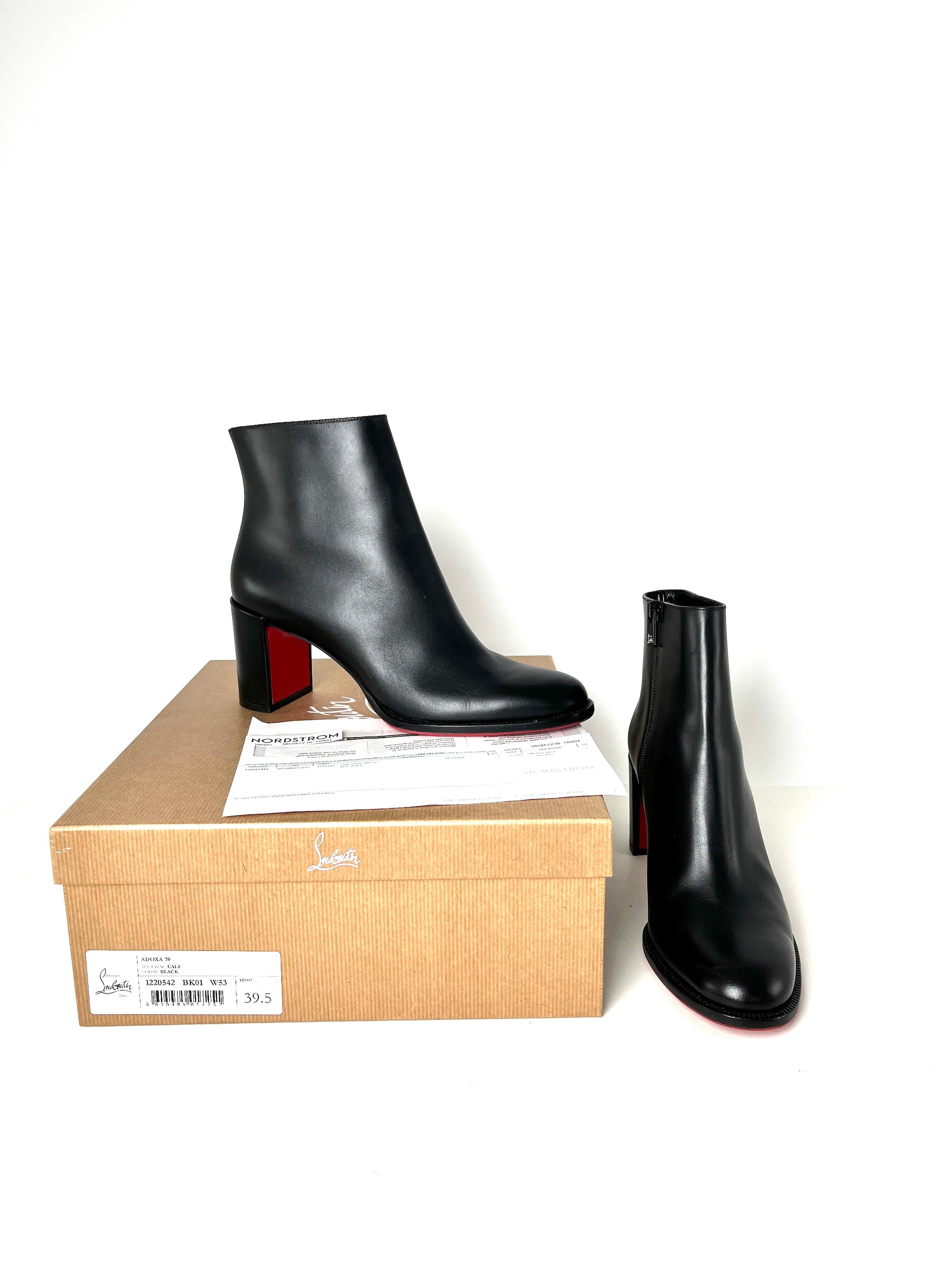 Christian Louboutin Adoxa 70mm Black Ankle Boots Booties 39.5 9