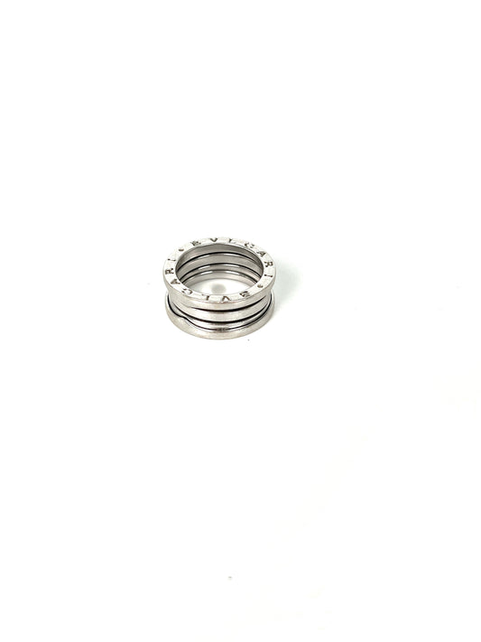 Bvlgari B.Zero 1 Two Band 18k White Gold Ring 52 6