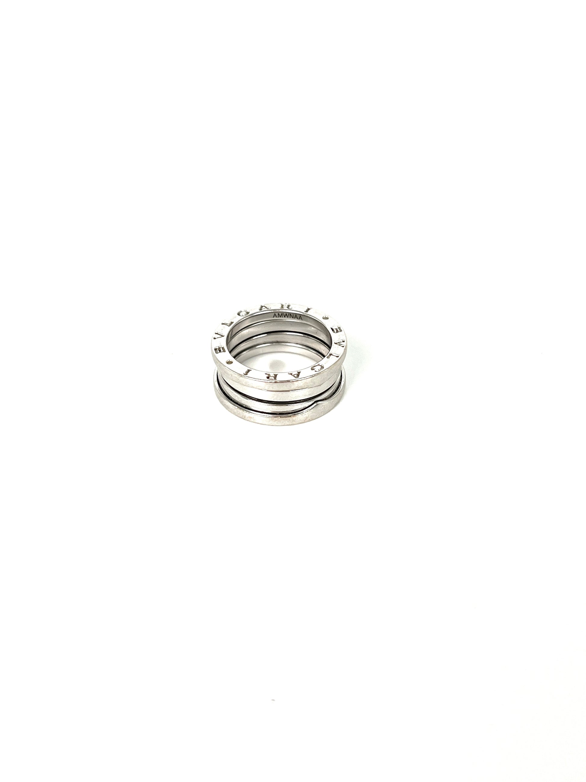 Bvlgari B.Zero 1 Two Band 18k White Gold Ring 52 6