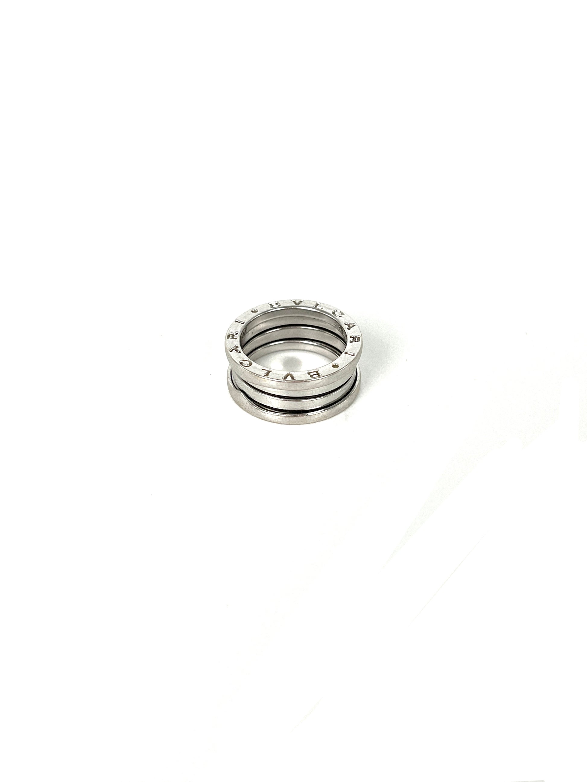 Bvlgari B.Zero 1 Two Band 18k White Gold Ring 52 6