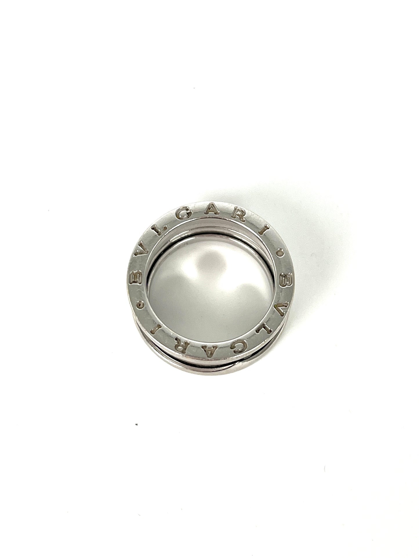 Bulgari B.Zero 1 Two Band 18k White Gold Ring 52 6