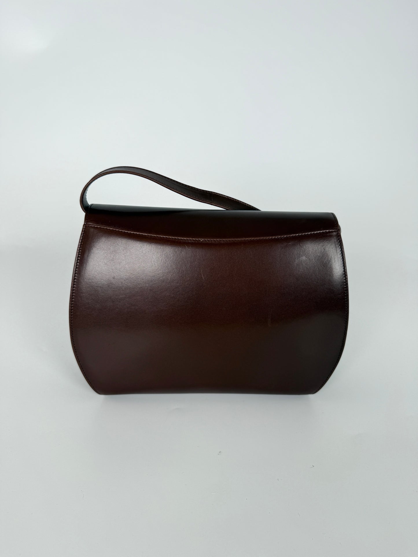 Vintage Salvatore Ferragamo Brown Leather Crossbody Bag