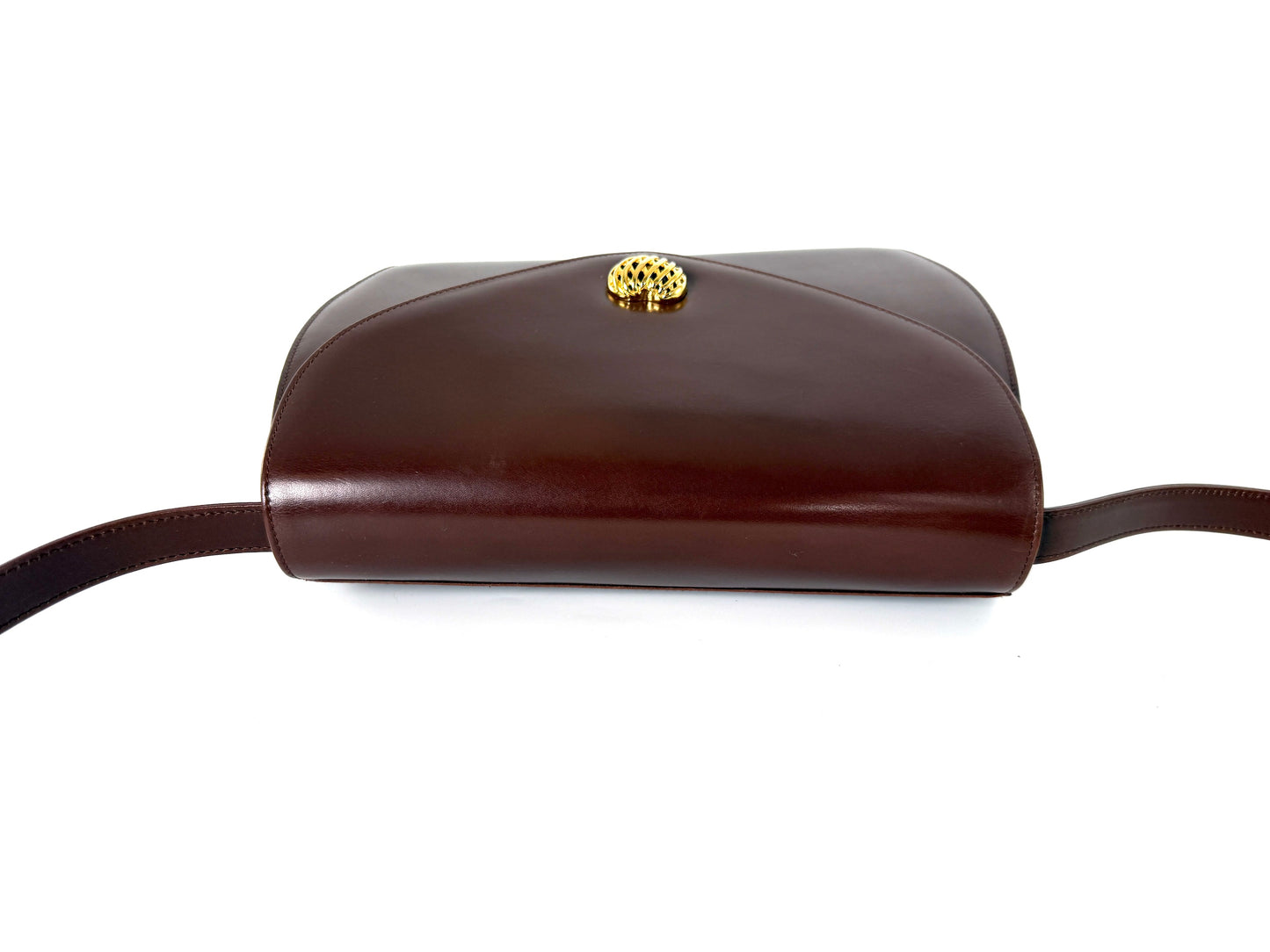 Vintage Salvatore Ferragamo Brown Leather Crossbody Bag