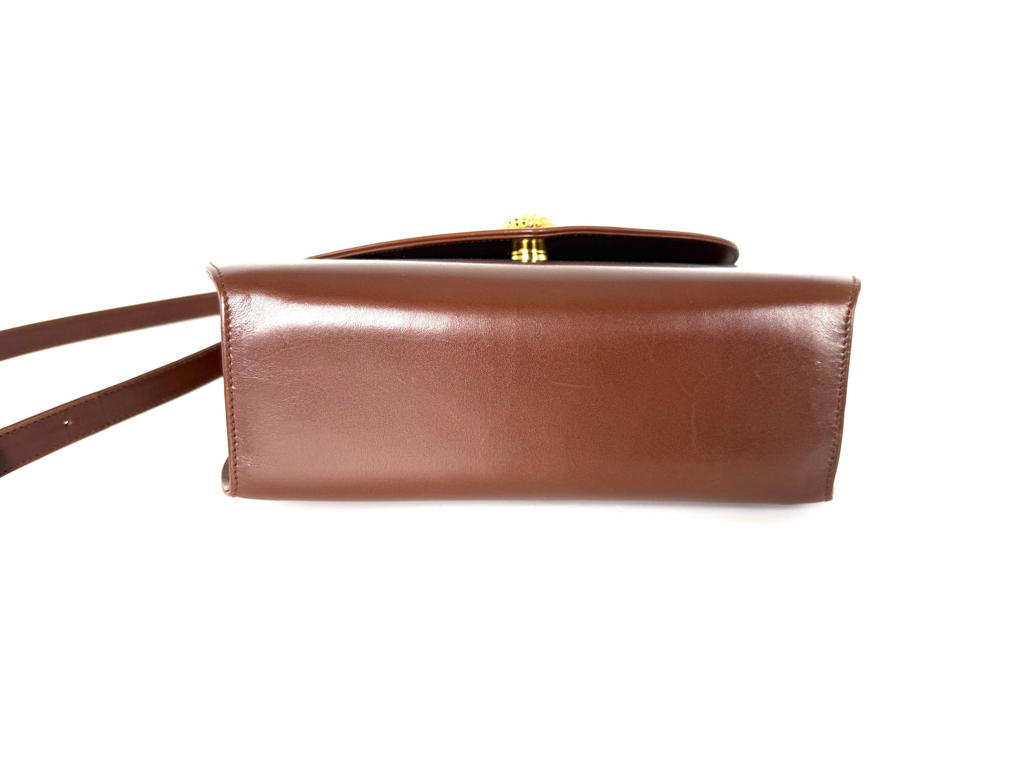 Vintage Salvatore Ferragamo Brown Leather Crossbody Bag
