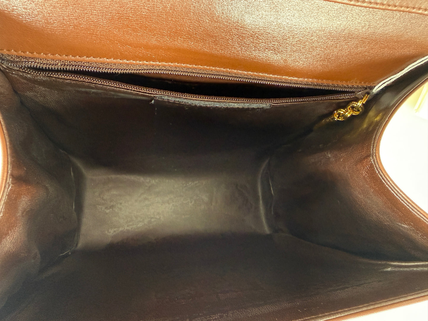 Vintage Salvatore Ferragamo Brown Leather Crossbody Bag