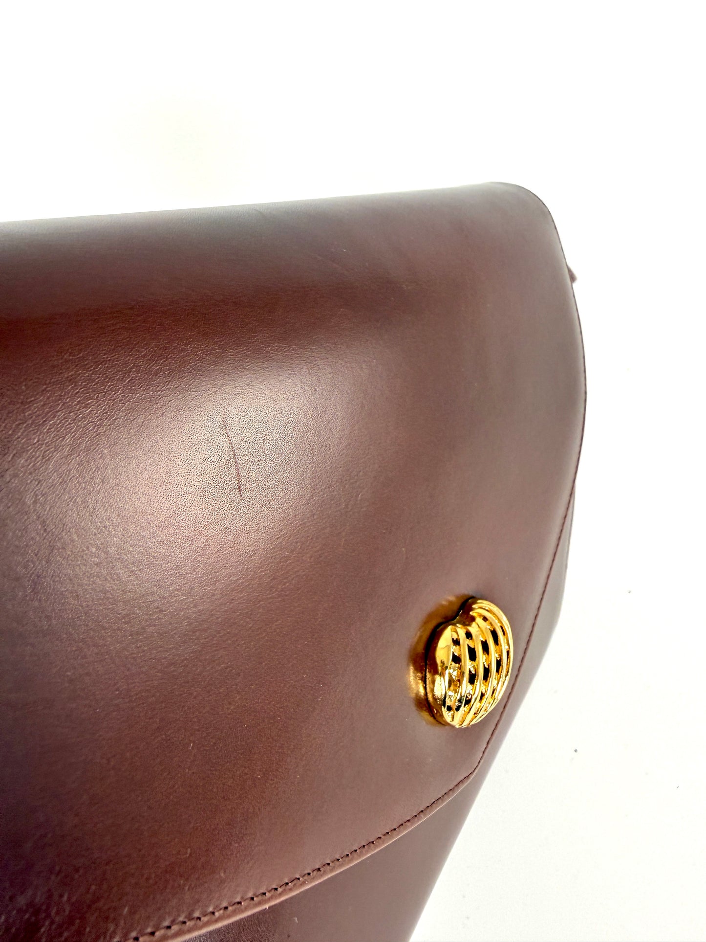 Vintage Salvatore Ferragamo Brown Leather Crossbody Bag
