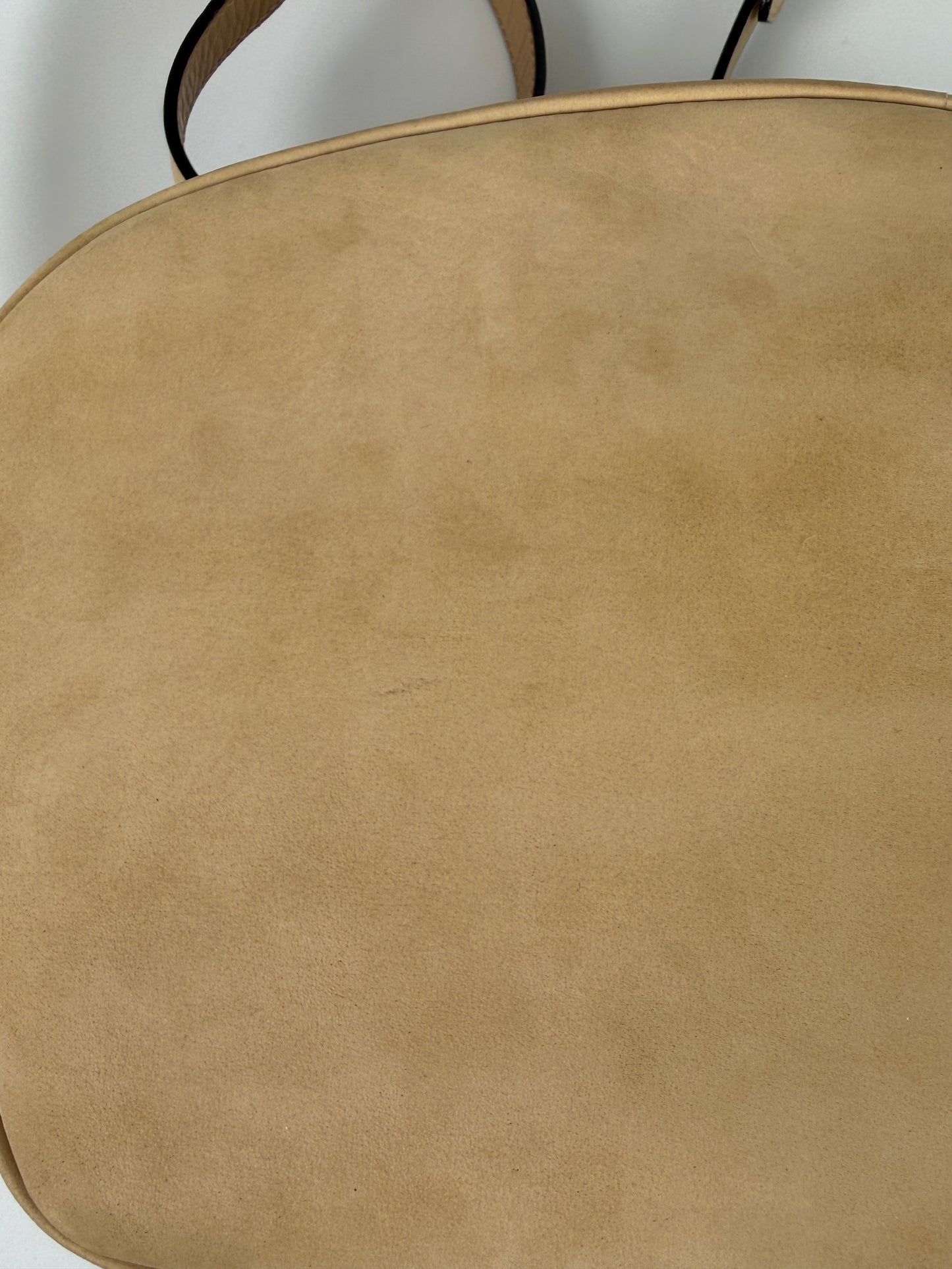 Vintage Salvatore Ferragamo Gancini Light Beige Suede Crossbody Bag
