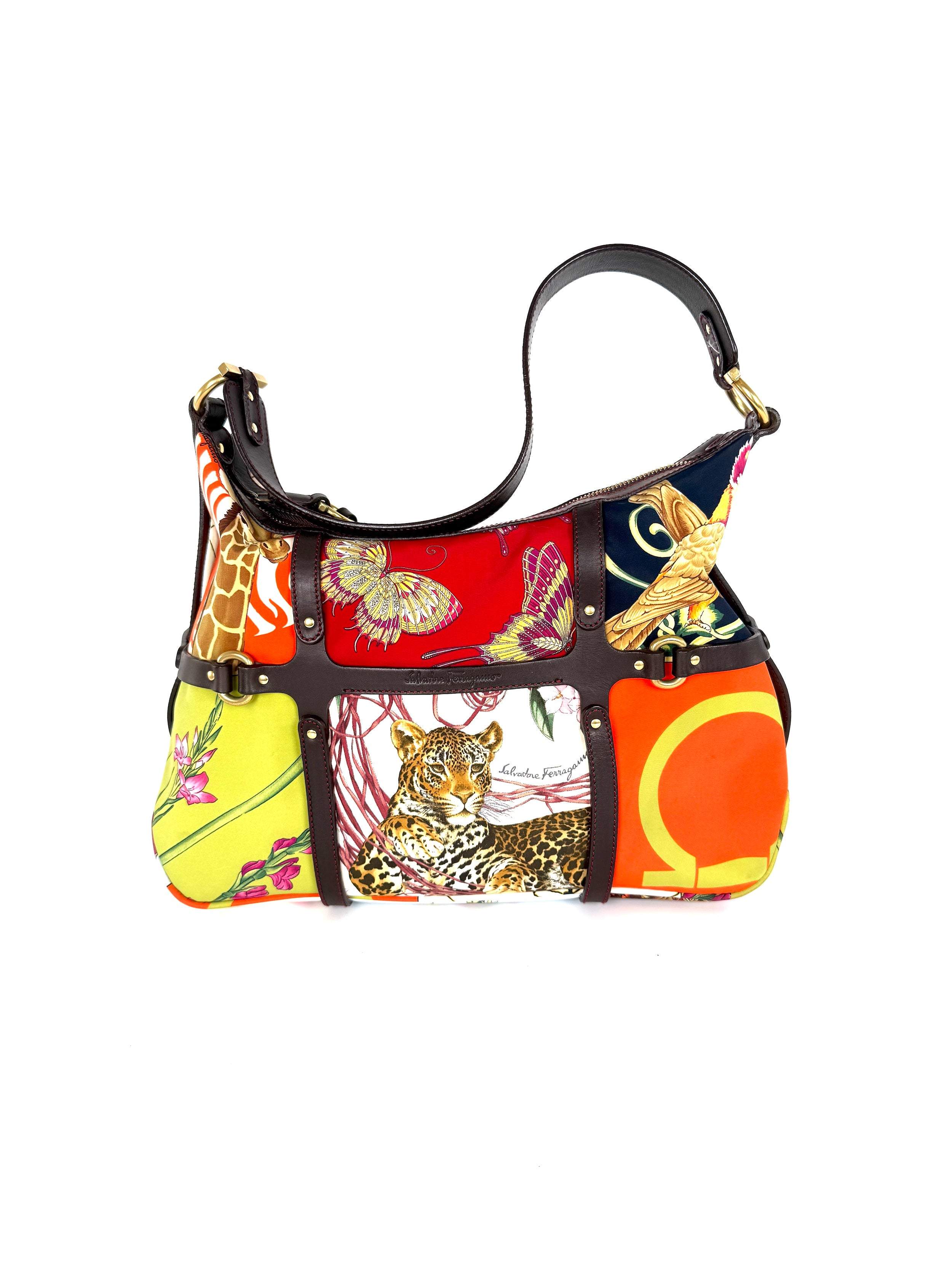 レディース Salvatore Ferragamo レオパードプリント バッグ