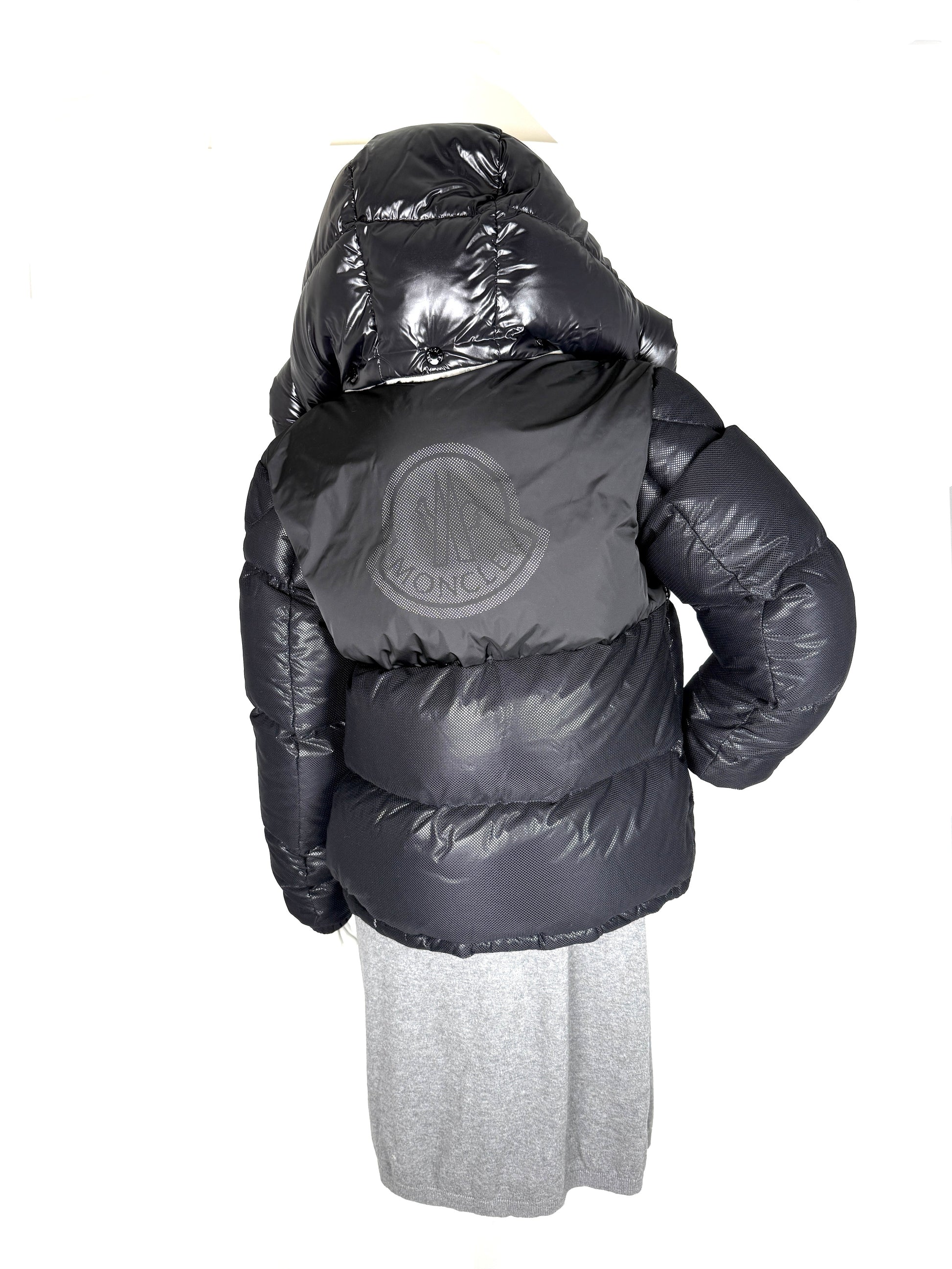New Moncler Black Down Puffer Demir Giubbotto Hooded Coat