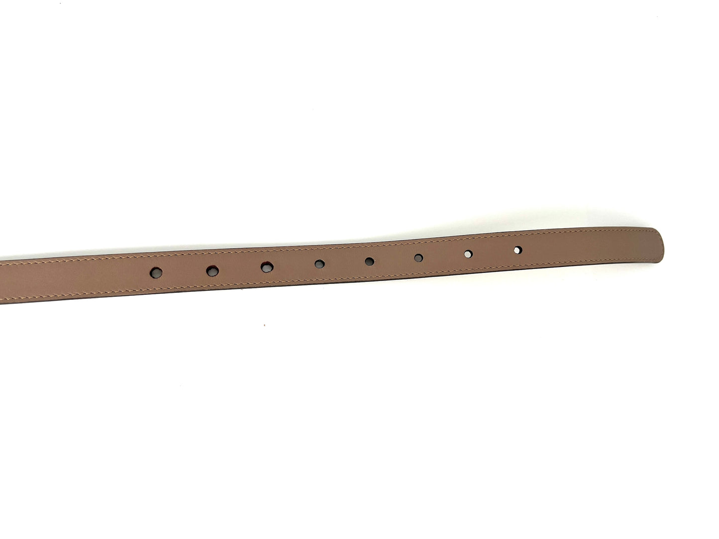 GUCCI Marmont Taupe Leather Double GG .8” Thin Skinny Belt 85 34