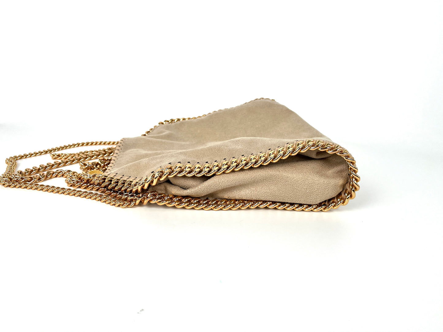 STELLA MCCARTNEY Falabella Mini Beige Gold Hardware Tote Bag