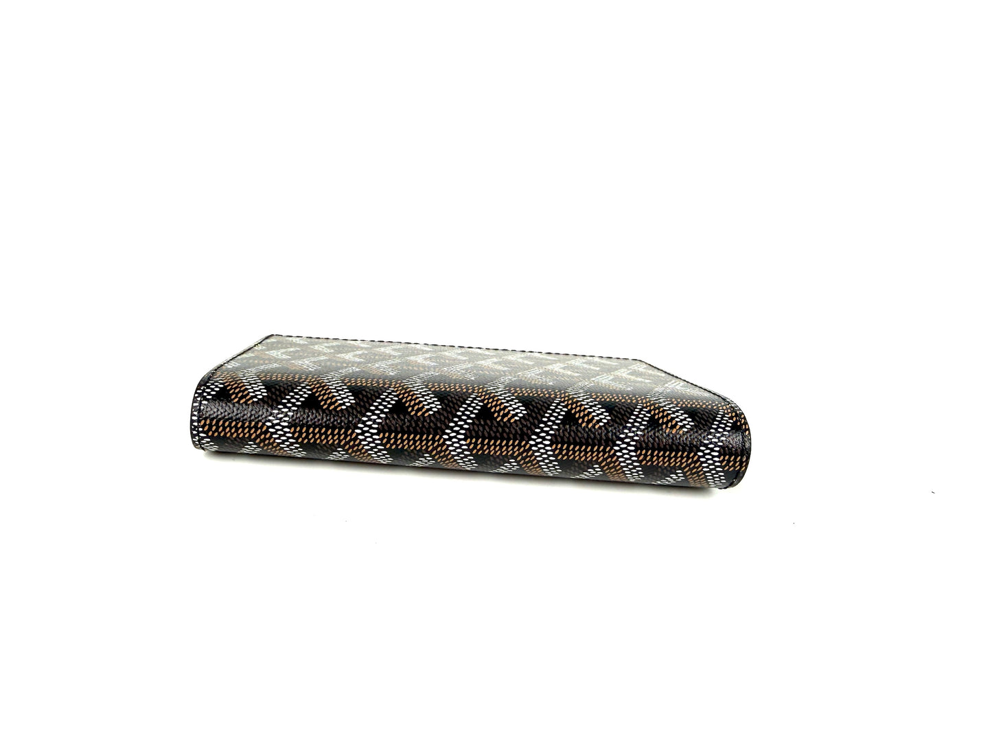 GOYARD Goyardine Grenelle Black Passport Case Cover Card Holder New