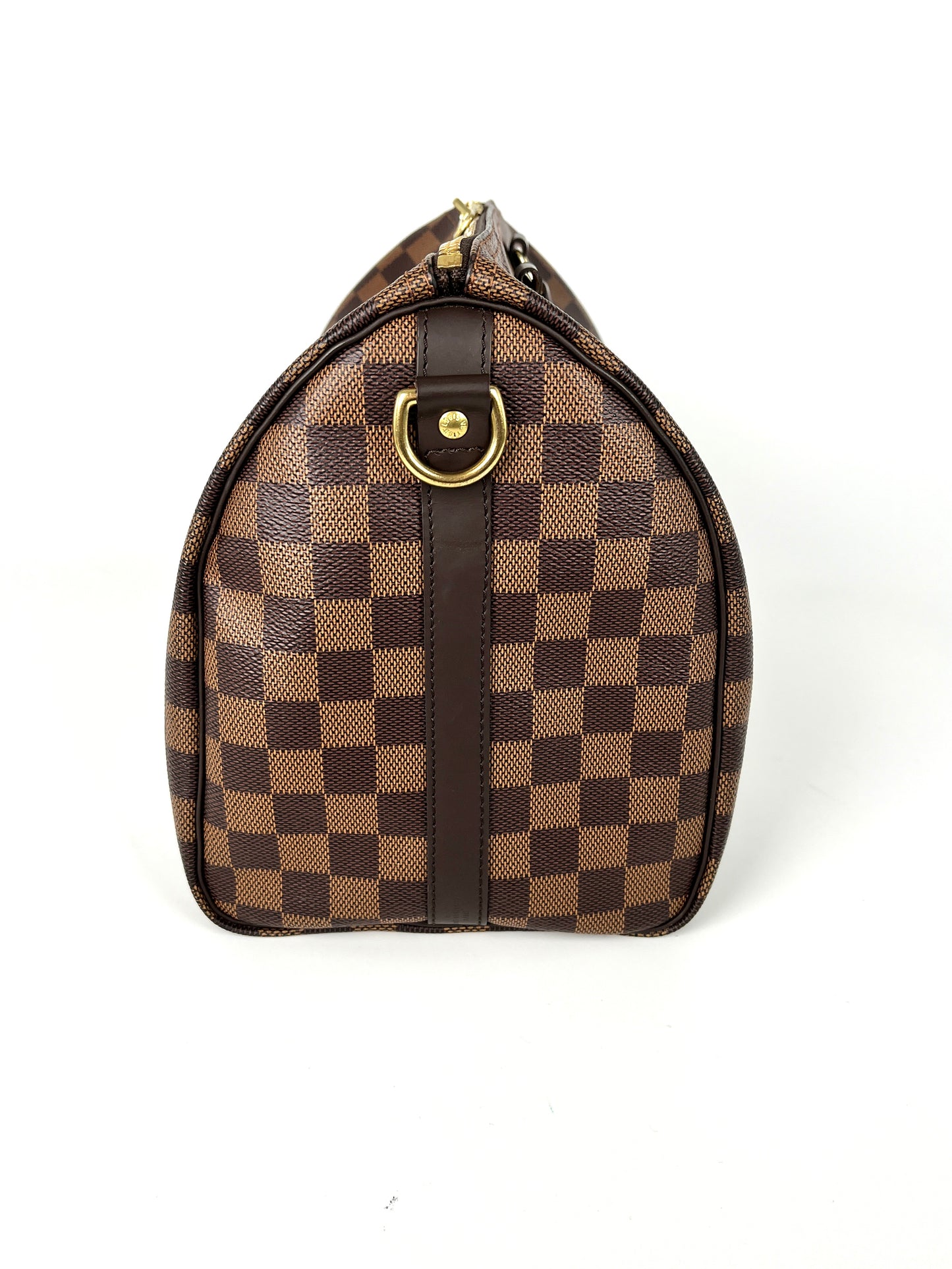 LOUIS VUITTON Speedy Bandouliere 30 Damier Ebene Brown Satchel Crossbody Bag