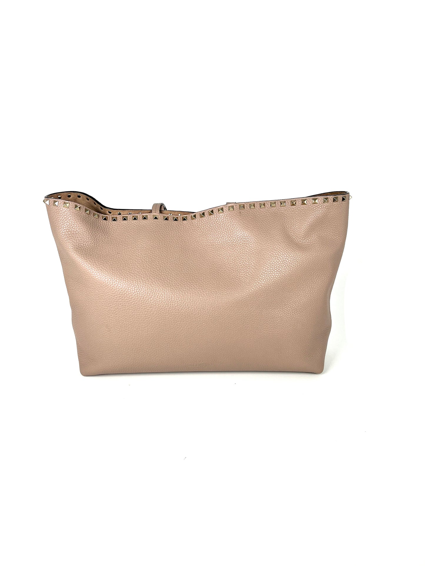 VALENTINO Rockstud Monochrome Pink Leather Clutch Pouch Bag