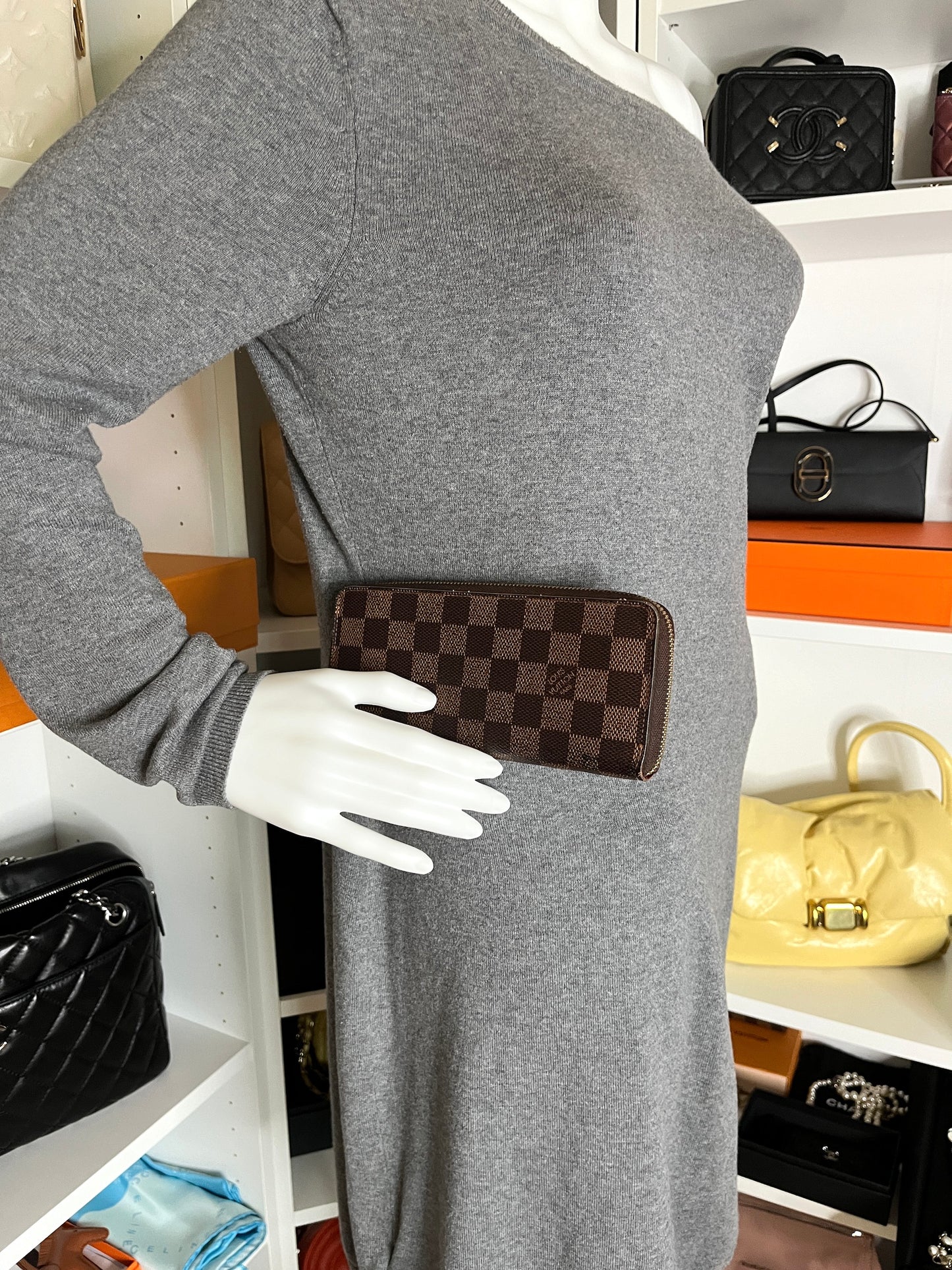 Louis Vuitton Damier Ebene Clemence Zip Wallet