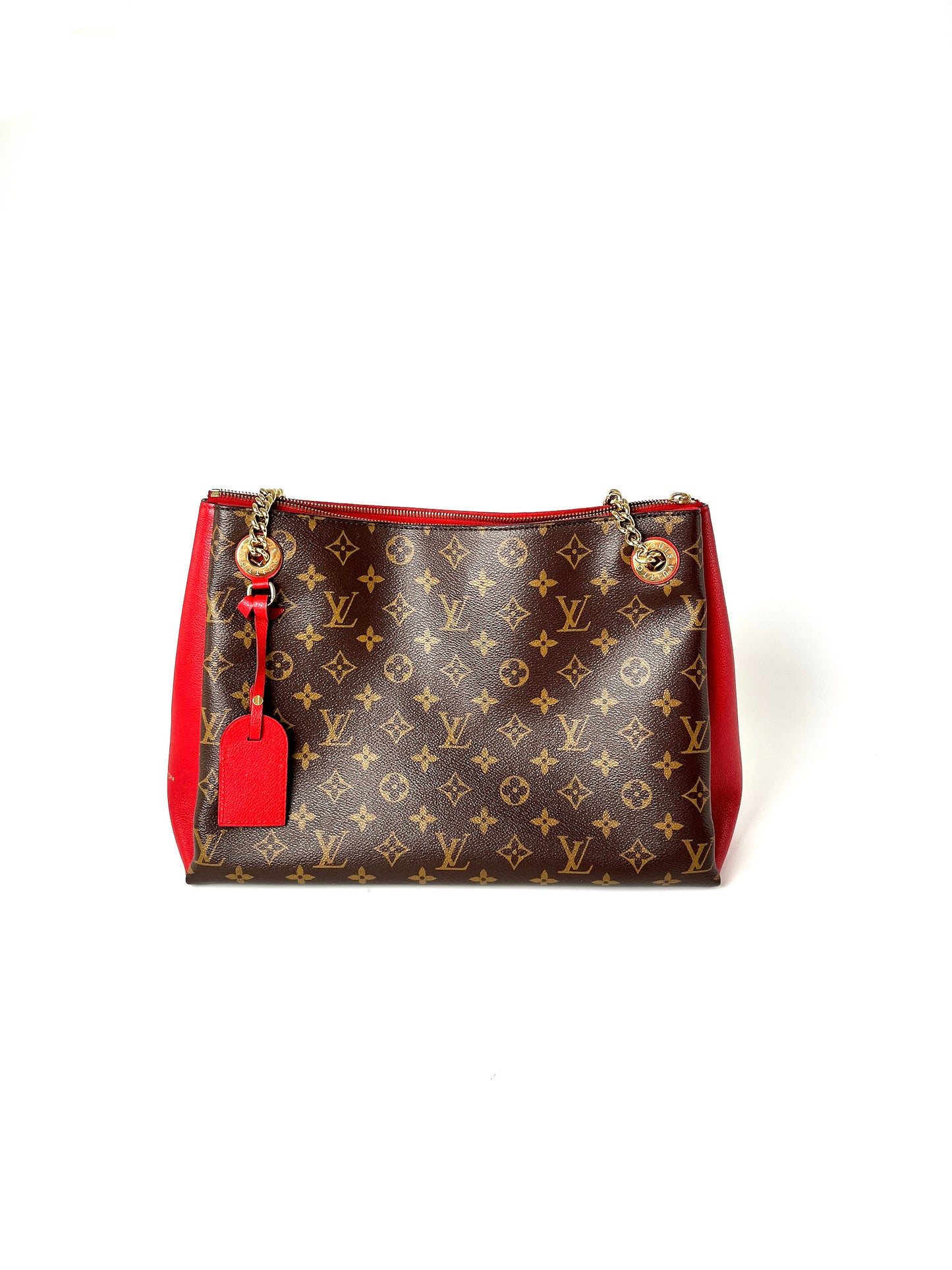 Louis Vuitton Surene MM Monogram Cerise Red Tote Bag