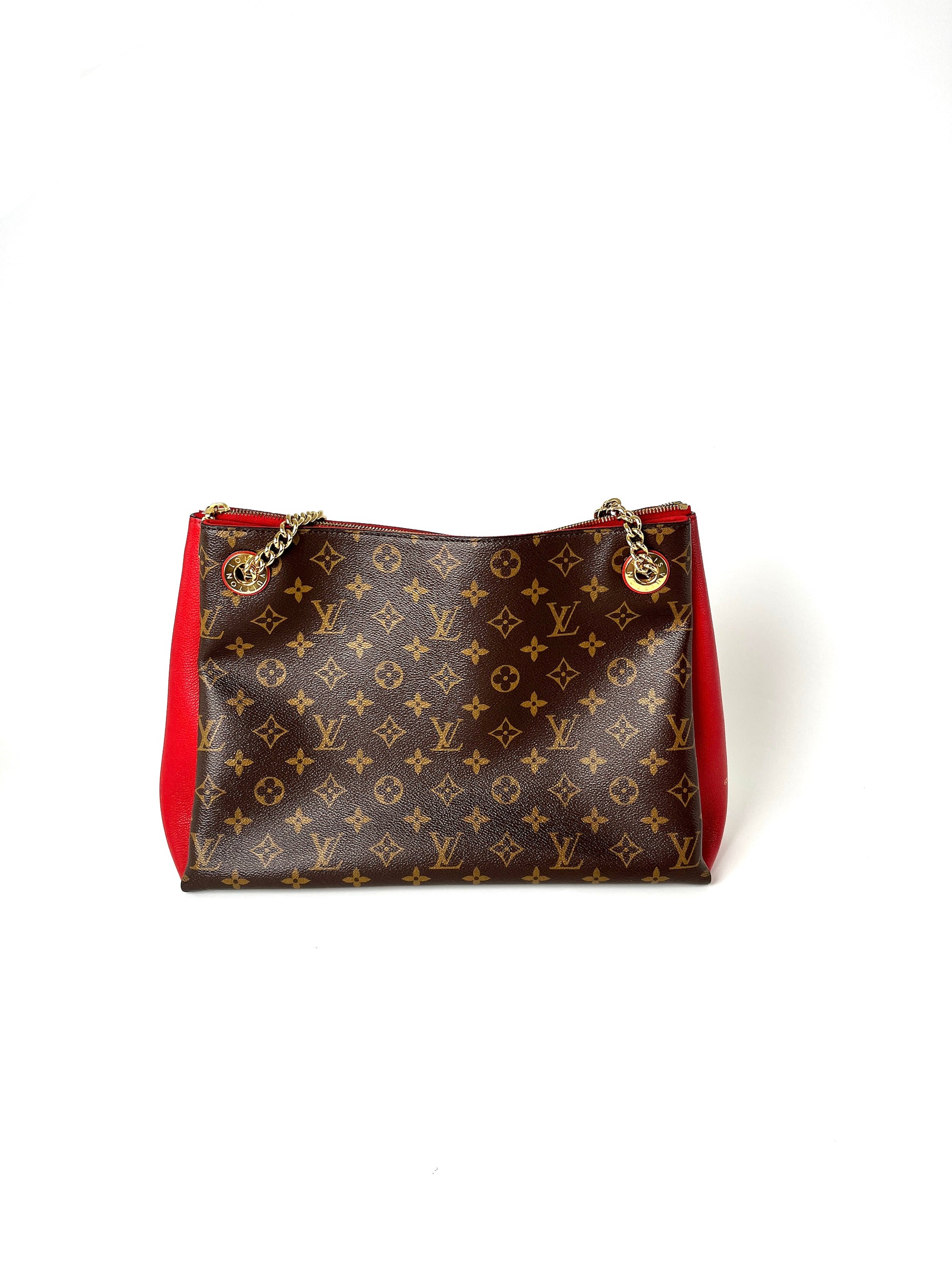 Louis Vuitton Surene MM Monogram Cerise Red Tote Bag