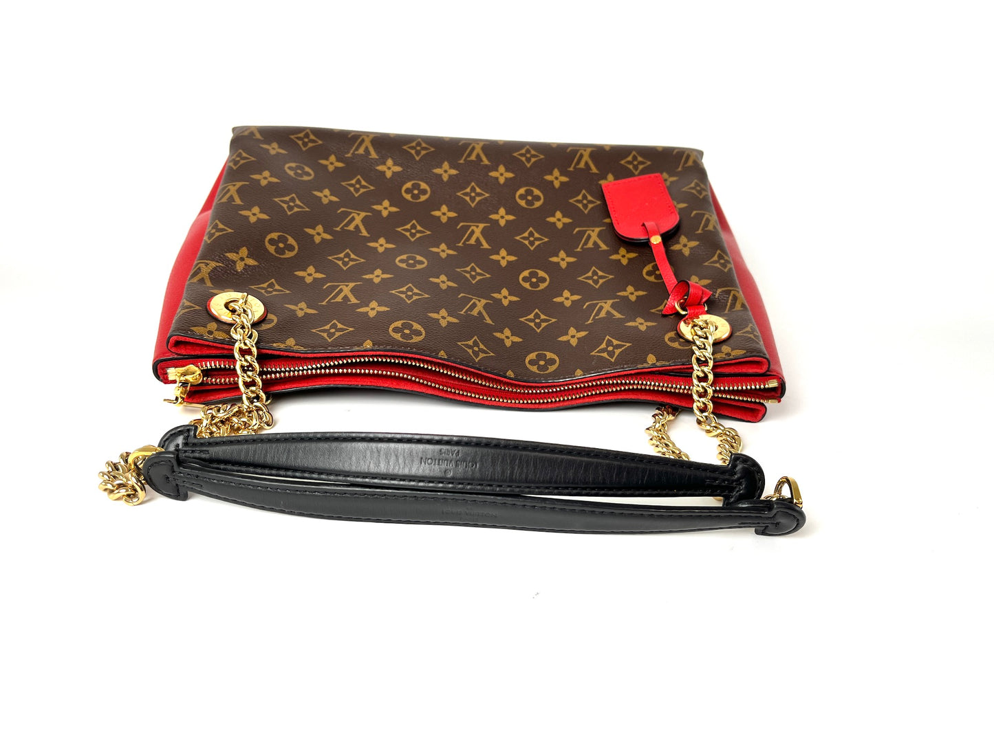 Louis Vuitton Surene MM Monogram Cerise Red Tote Bag