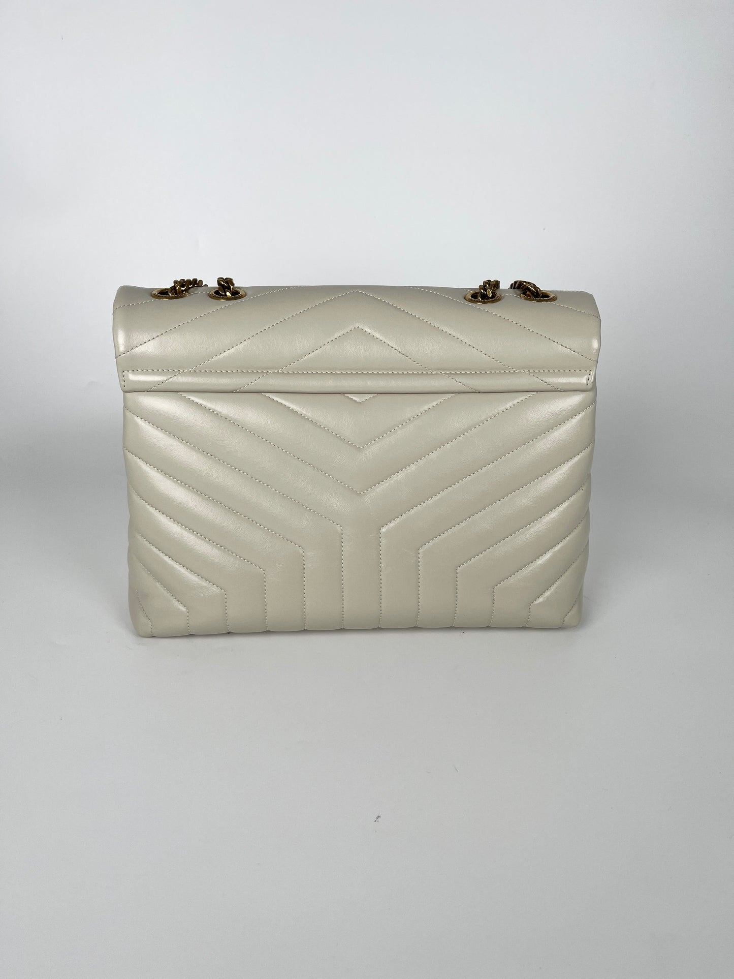 Saint Laurent YSL LouLou Envelope Vintage White Shoulder Quilted Crossbody Bag