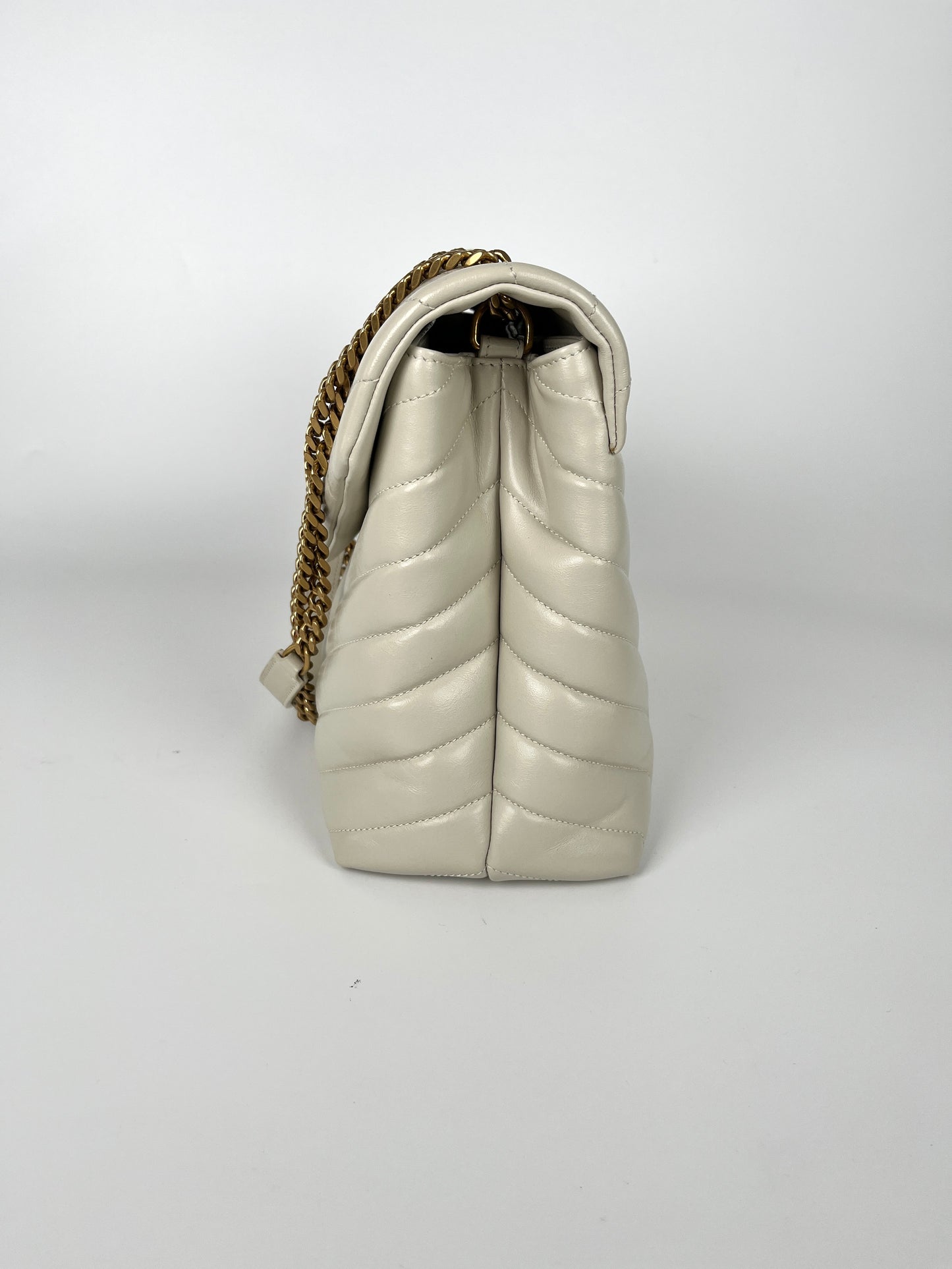 Saint Laurent YSL LouLou Envelope Vintage White Shoulder Quilted Crossbody Bag