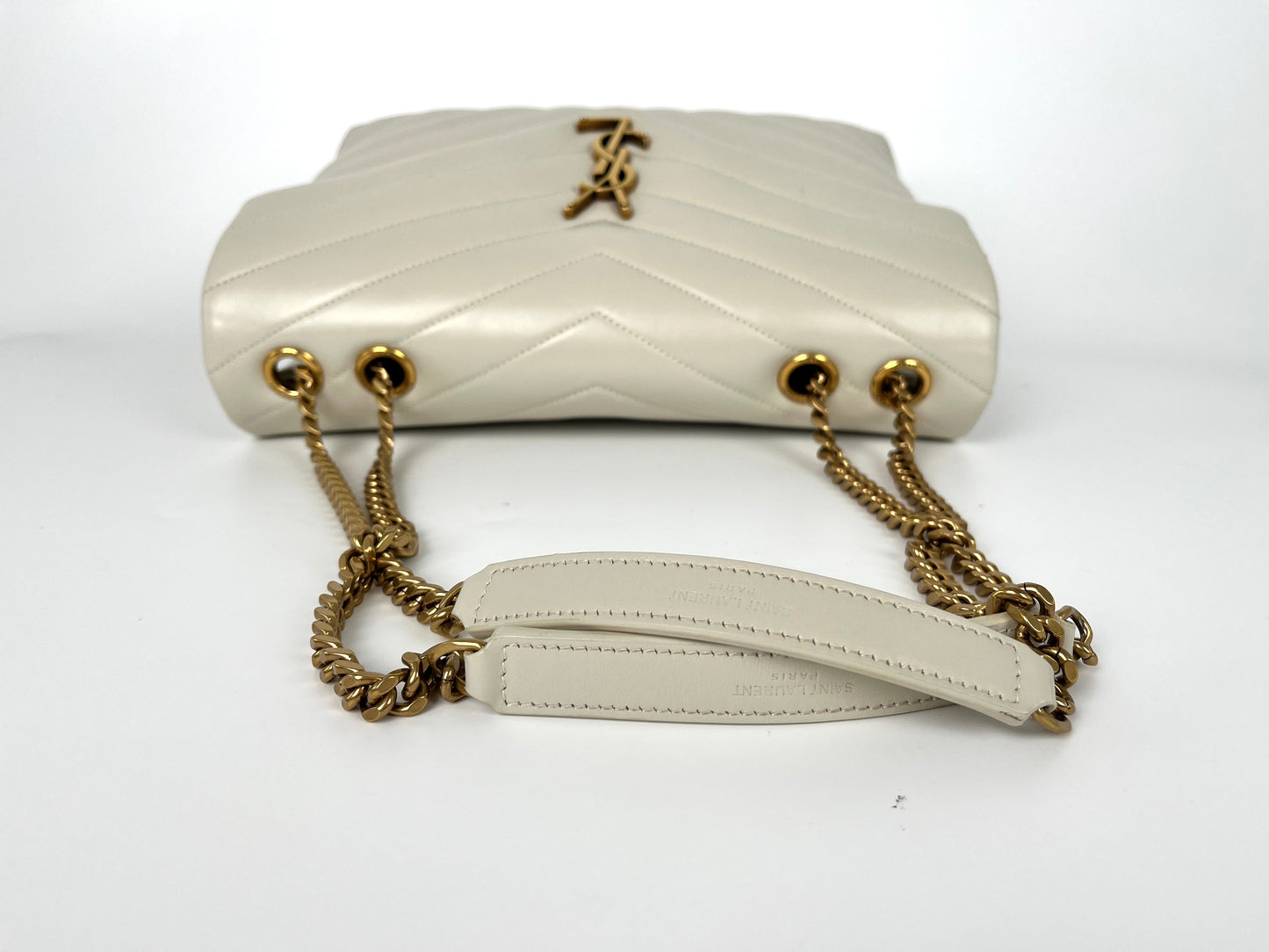 Saint Laurent YSL LouLou Envelope Vintage White Shoulder Quilted Crossbody Bag